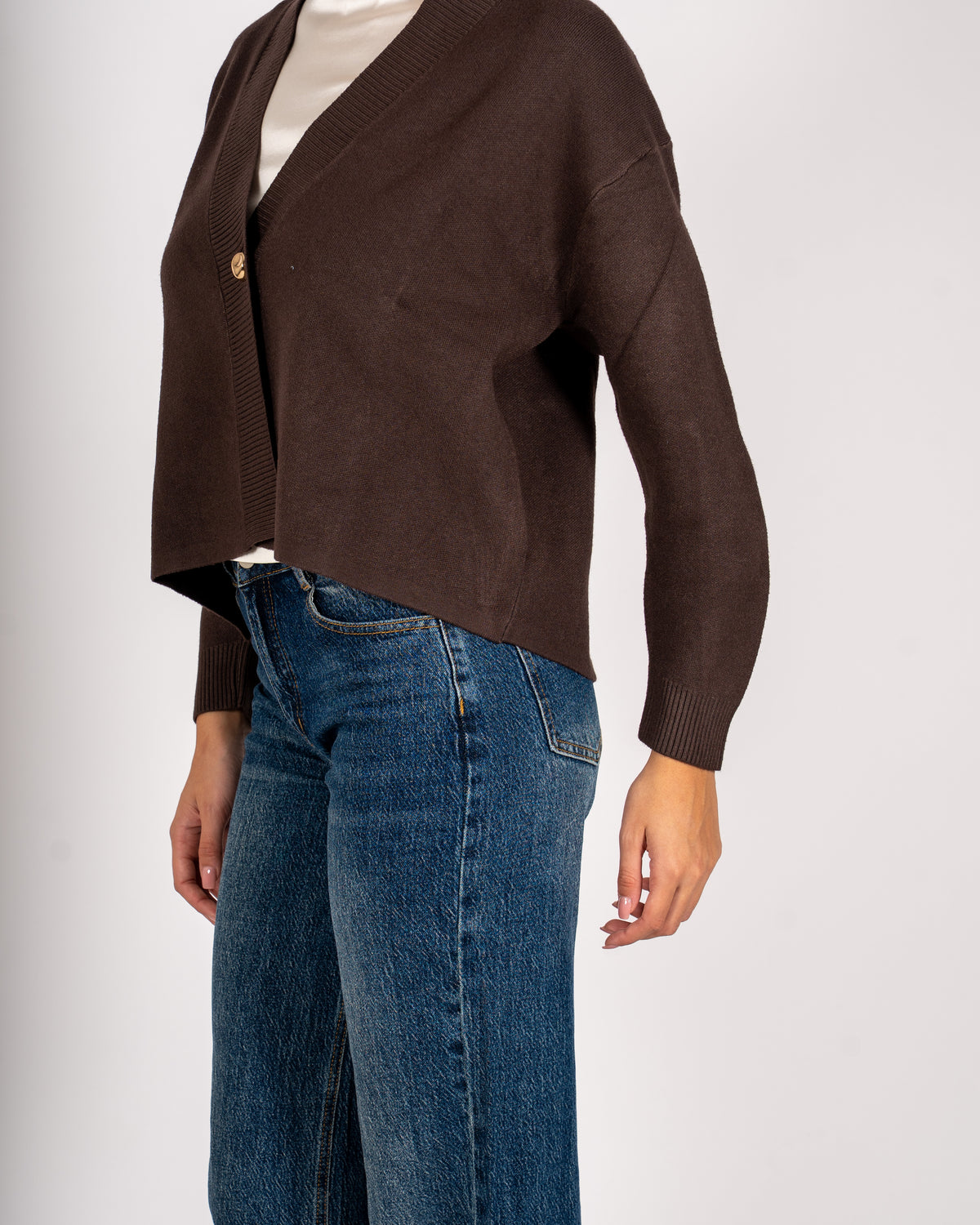 Cardigan in maglia con un bottone - Ilaria