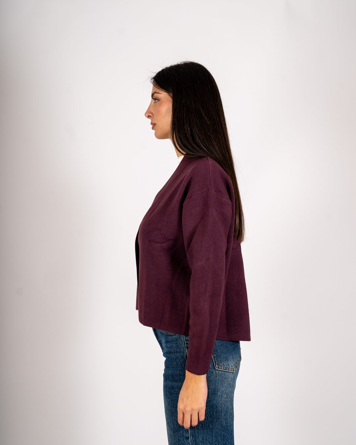 Cardigan in maglia con un bottone - Ilaria