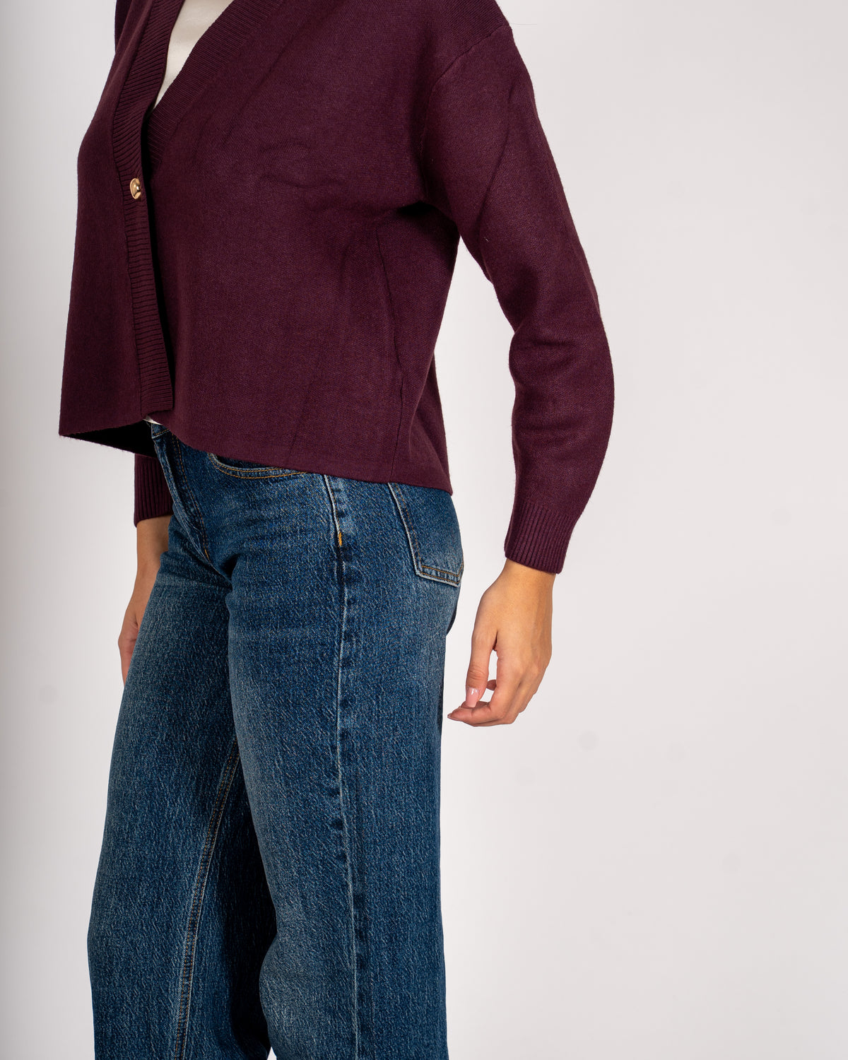 Cardigan in maglia con un bottone - Ilaria