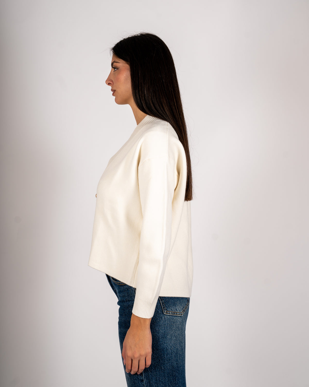 Cardigan in maglia con un bottone - Ilaria