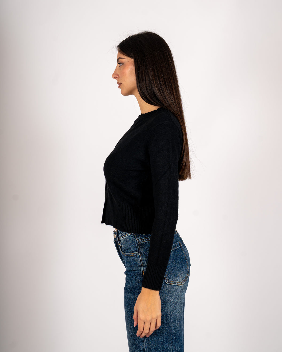 Maglia con dettaglio treccia frontale - Delicata