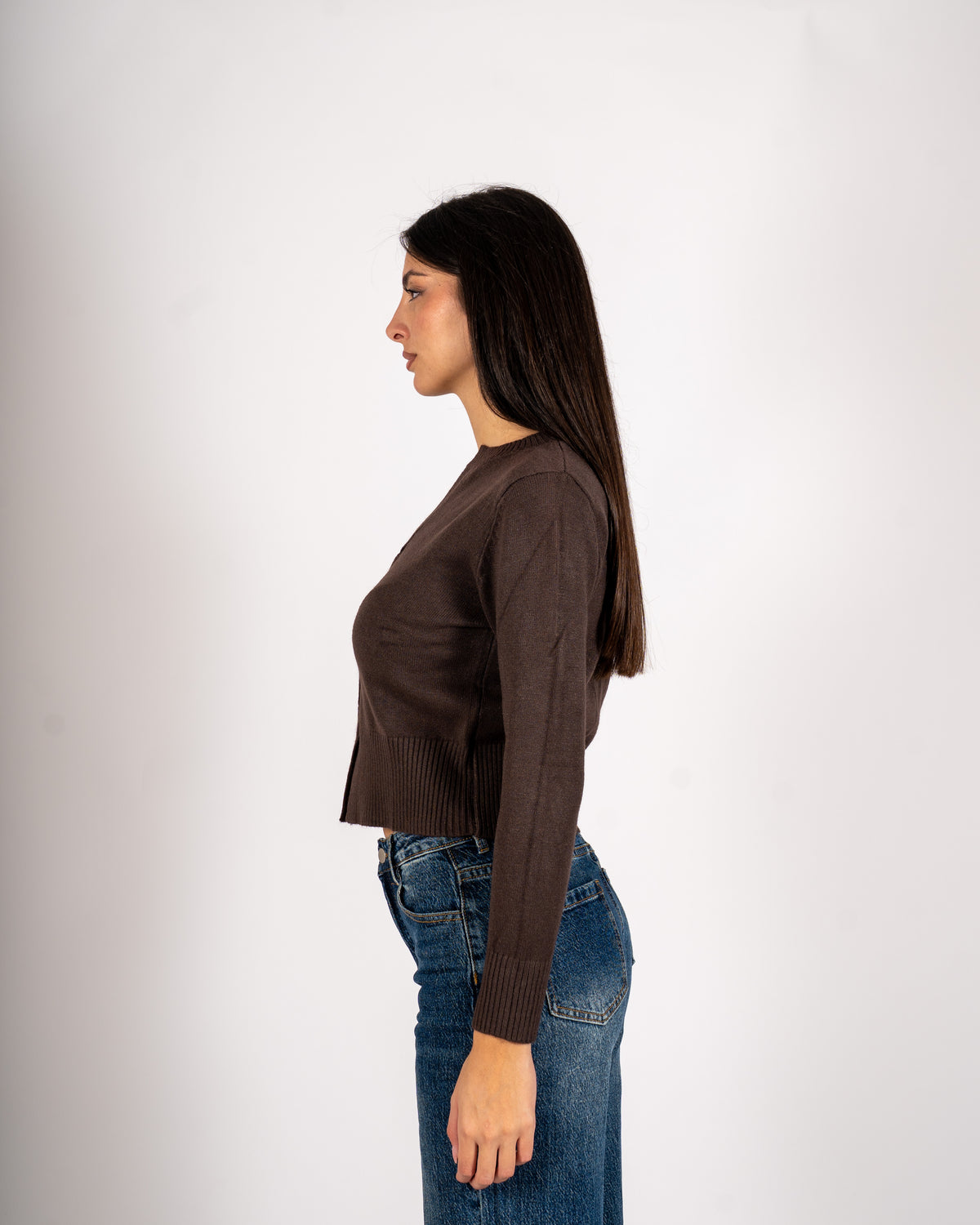 Maglia con dettaglio treccia frontale - Delicata