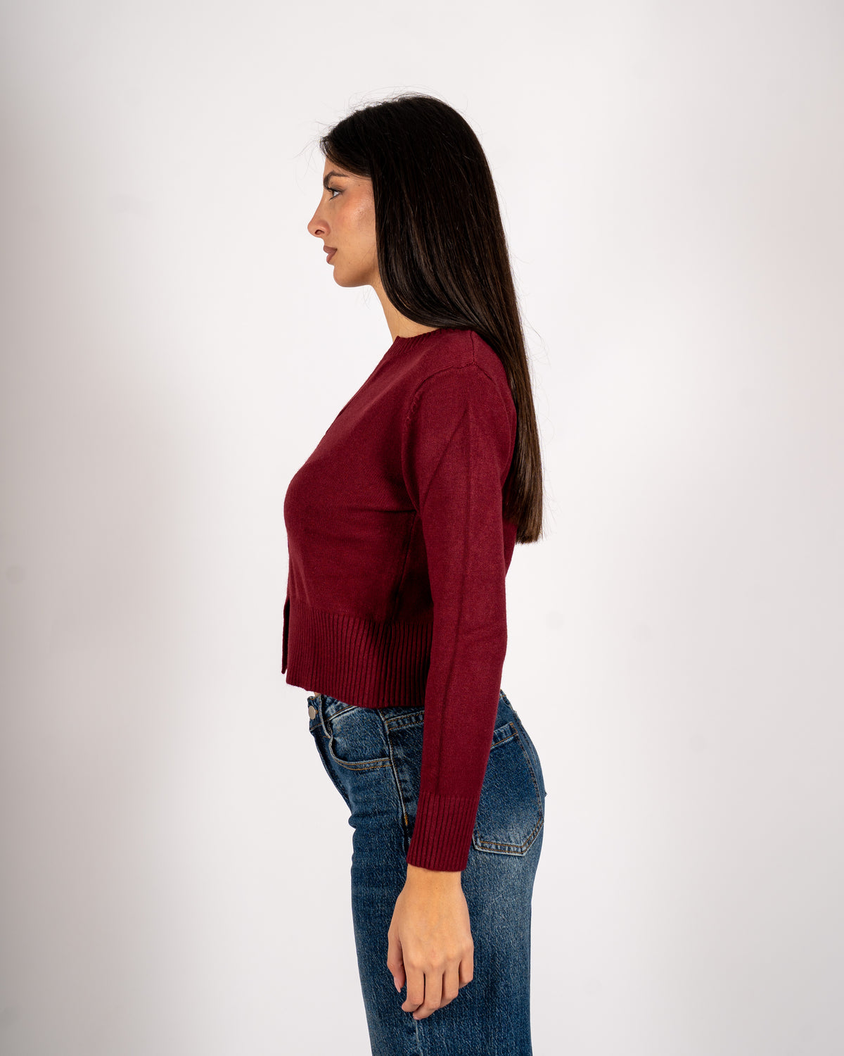 Maglia con dettaglio treccia frontale - Delicata