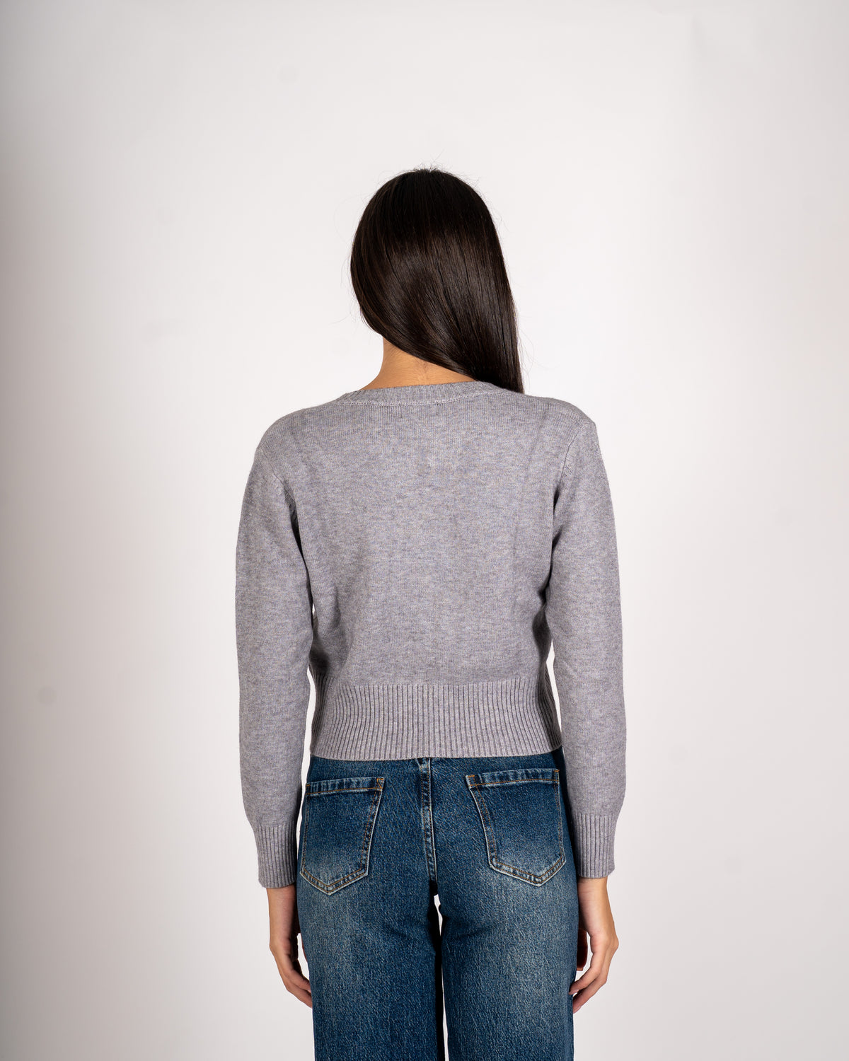 Maglia con dettaglio treccia frontale - Delicata