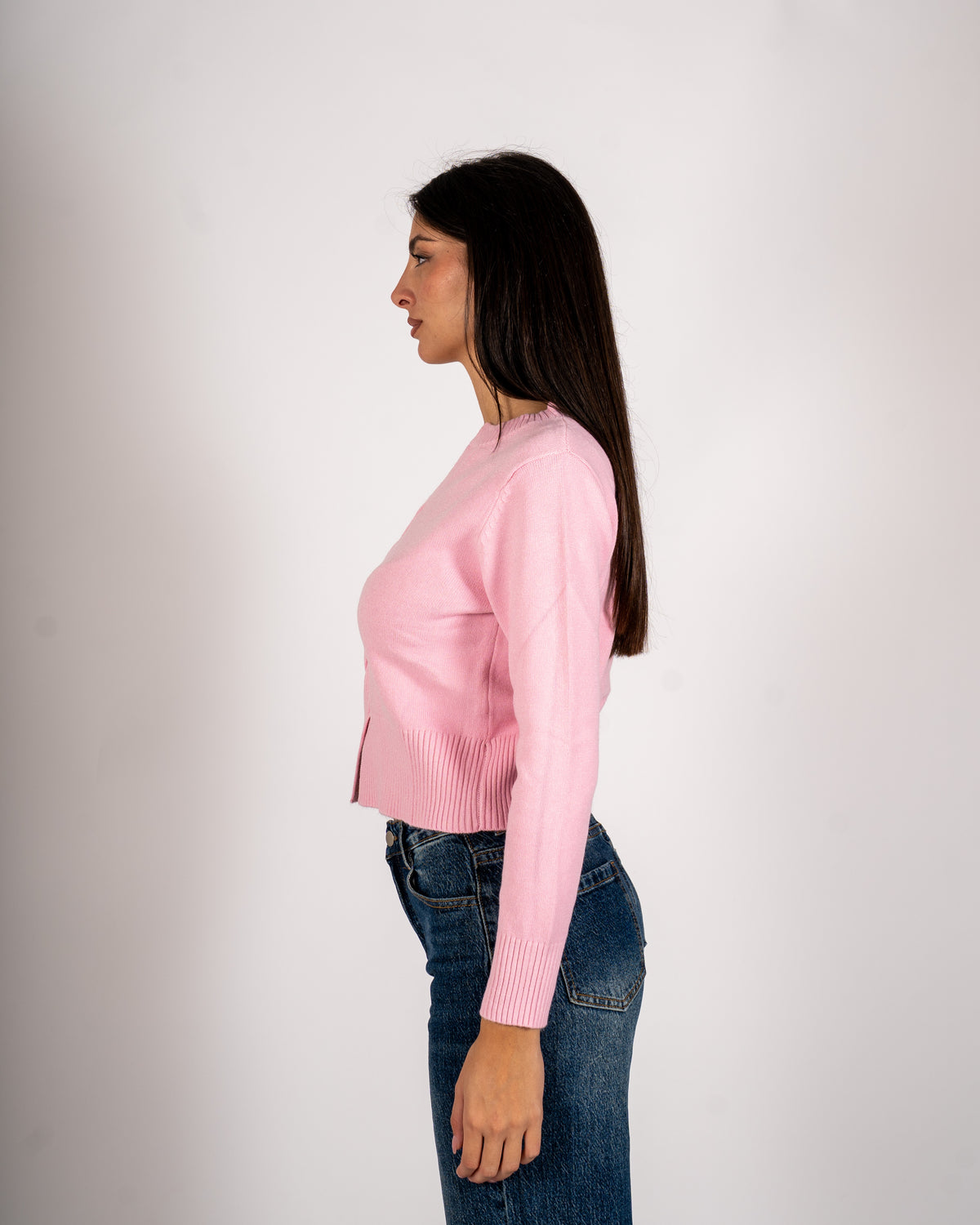 Maglia con dettaglio treccia frontale - Delicata