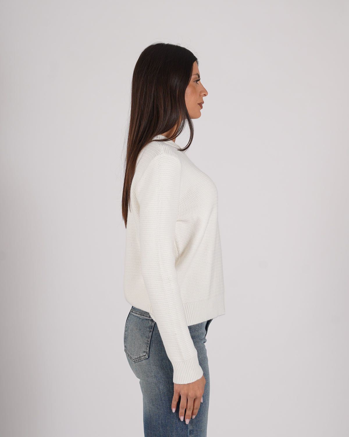 Maglia girocollo in mano viscosa - Lucida