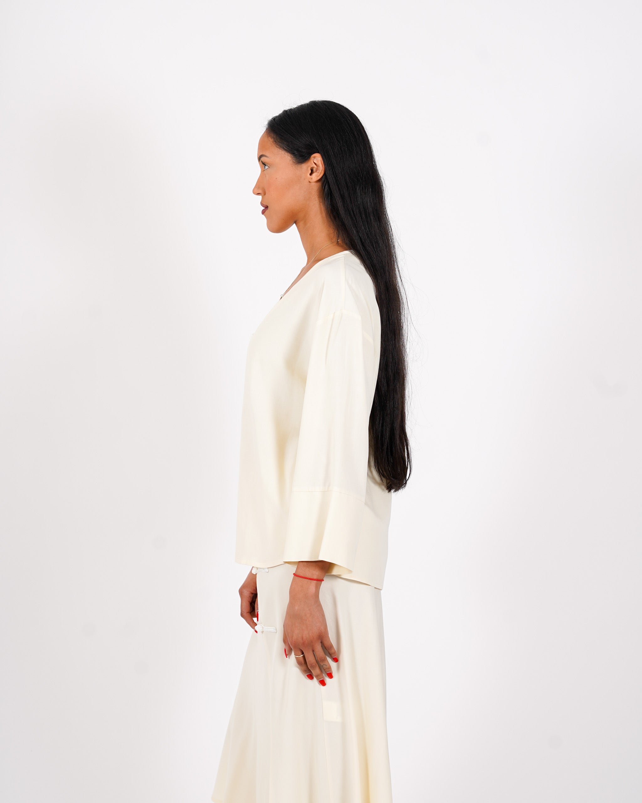 kimono con profilo in contrasto - Colata