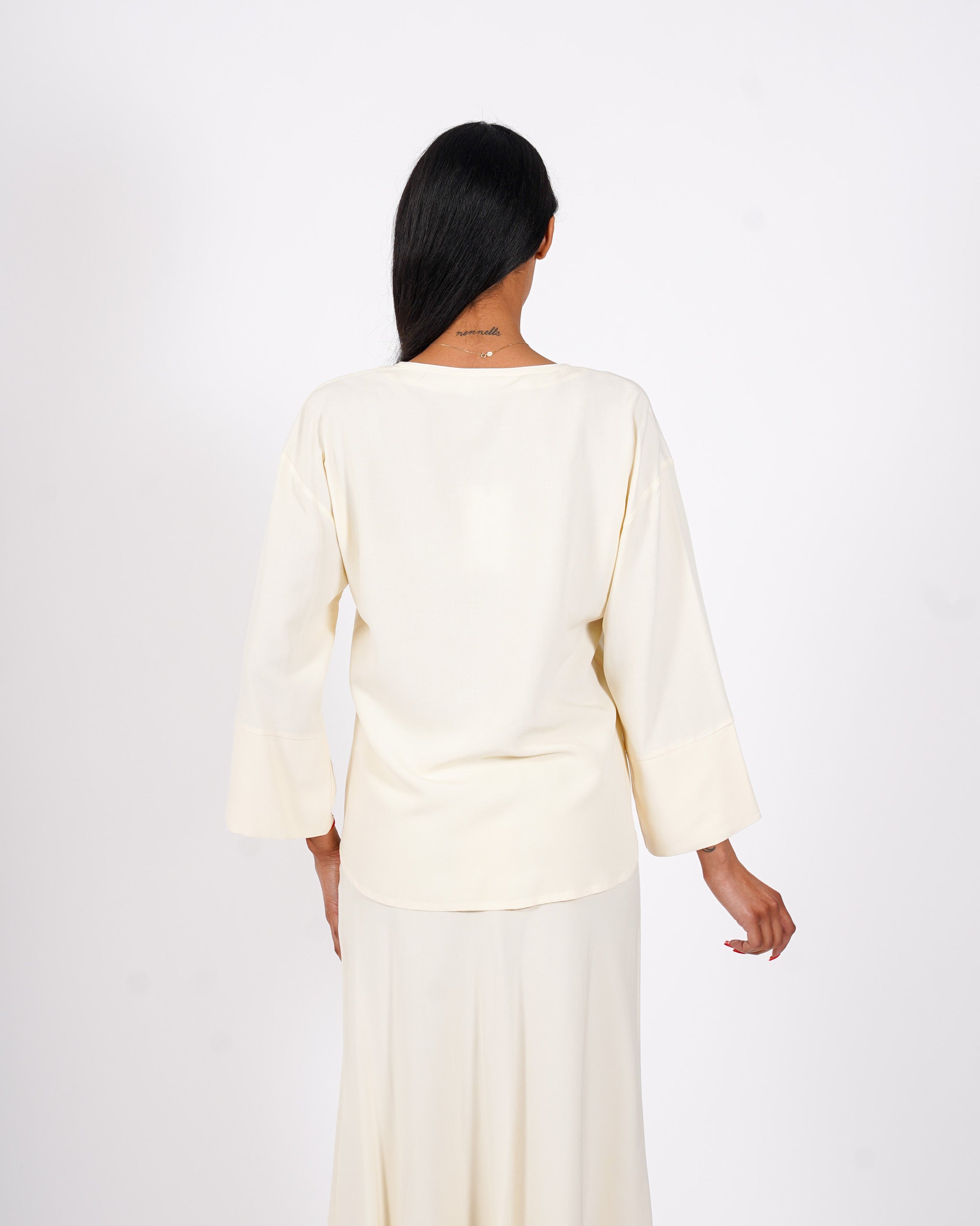 kimono con profilo in contrasto - Colata