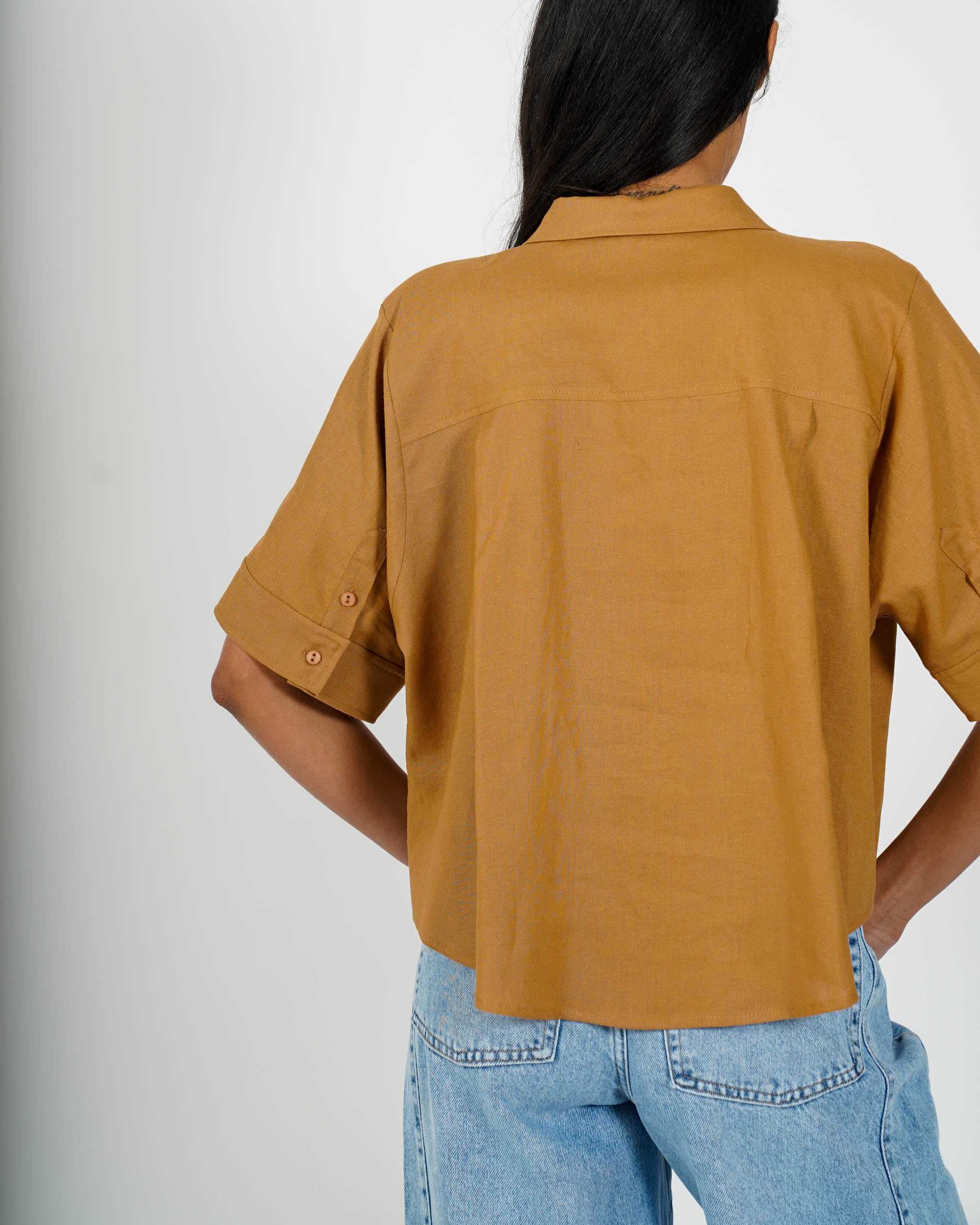 Camicia mezza manica in lino - Funesta