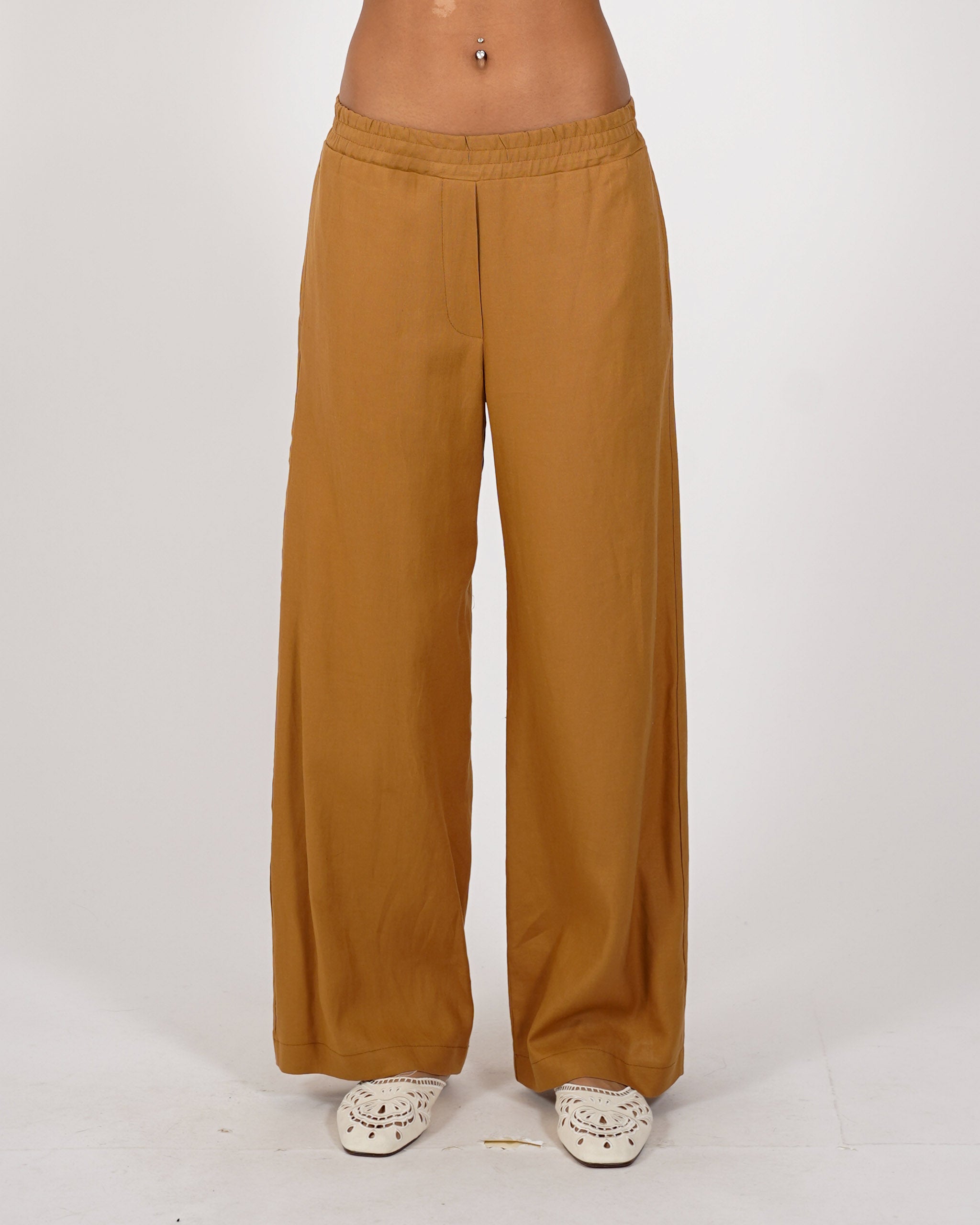 Pantaloni con baschina e gamba larga - Vivace