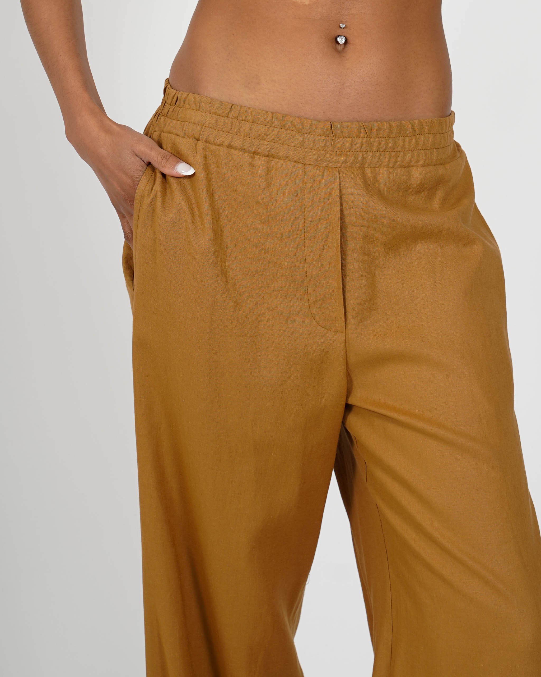 Pantaloni con baschina e gamba larga - Vivace