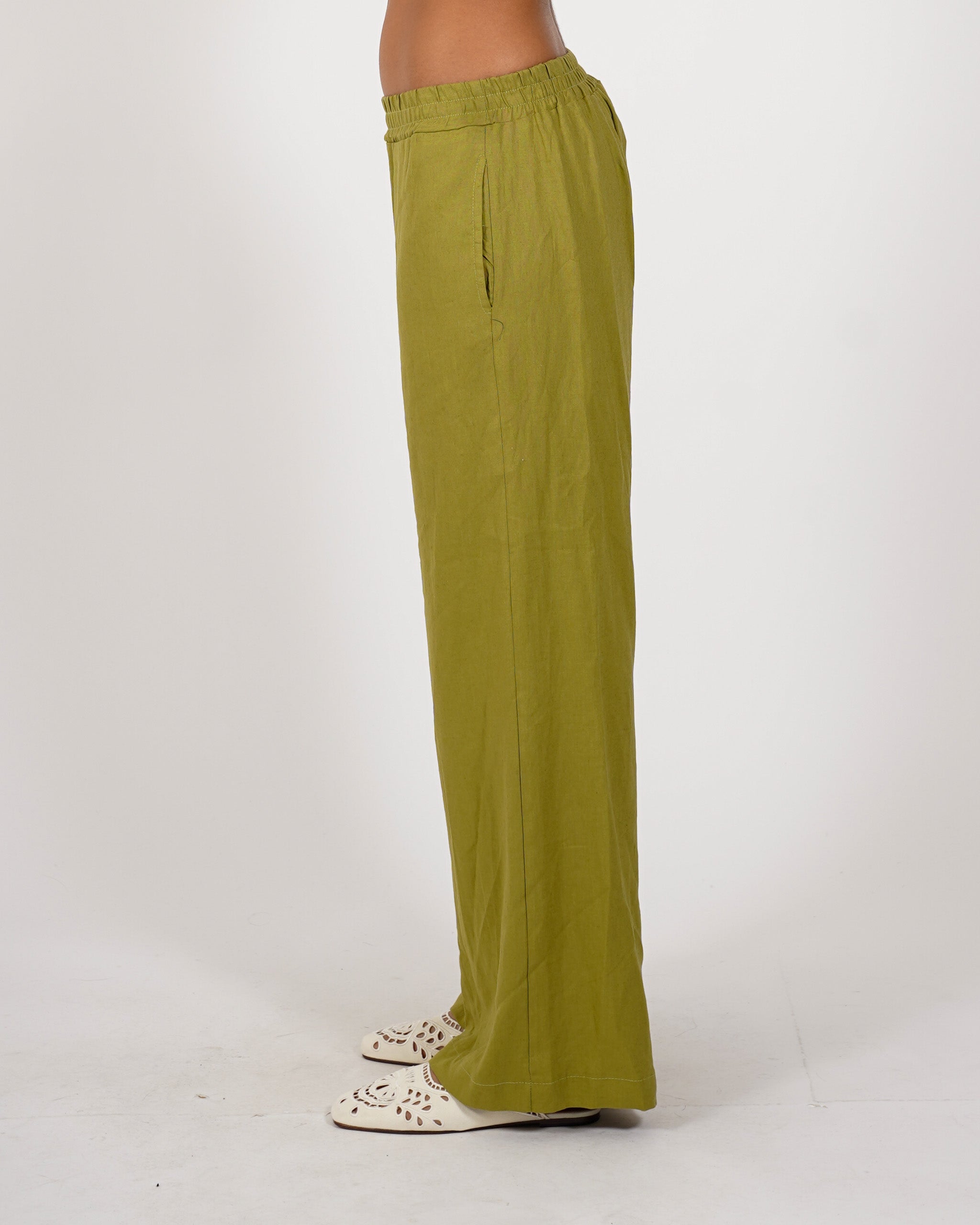 Pantaloni con baschina e gamba larga - Vivace