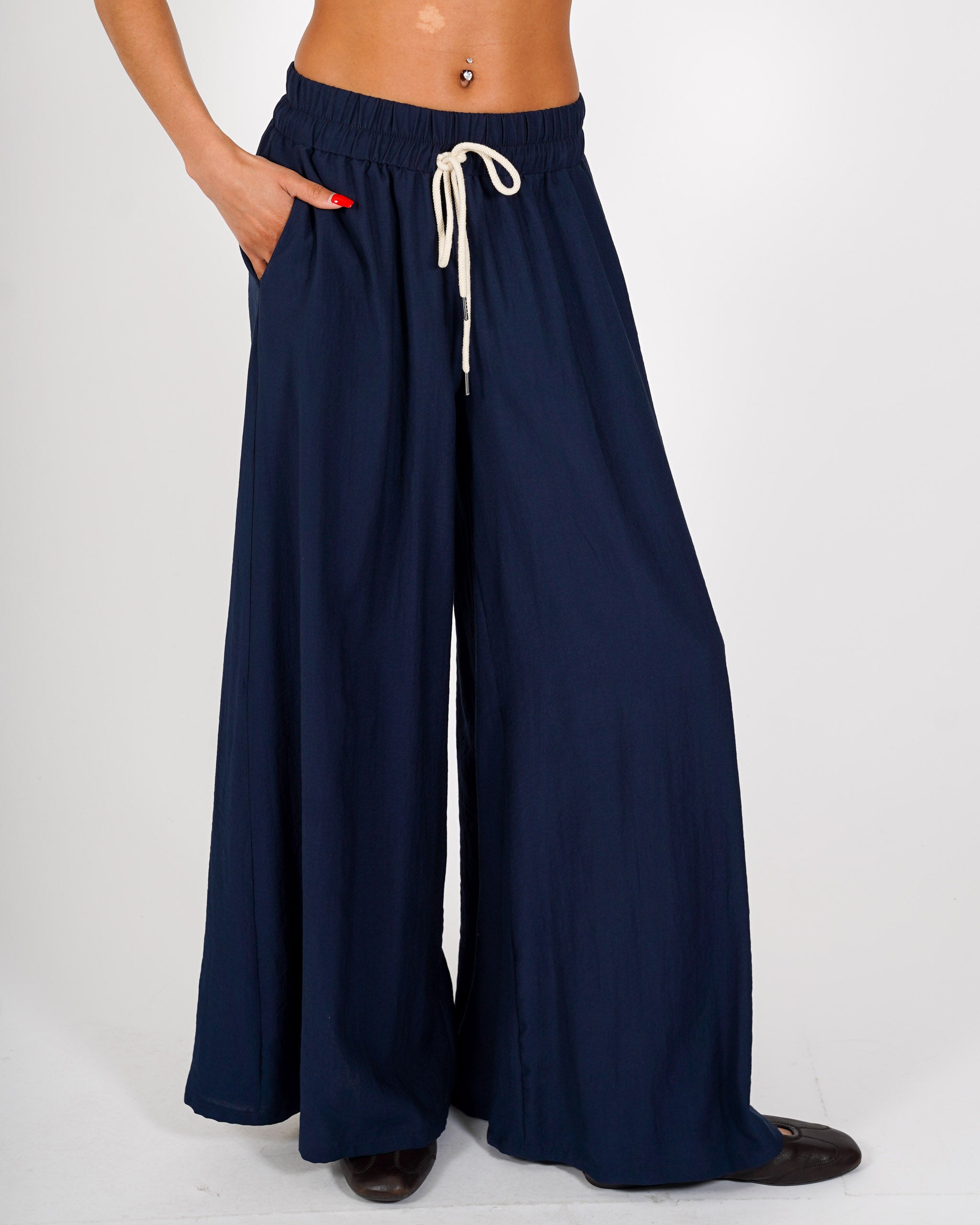 Pantaloni con coulisse e tasche - Kisha