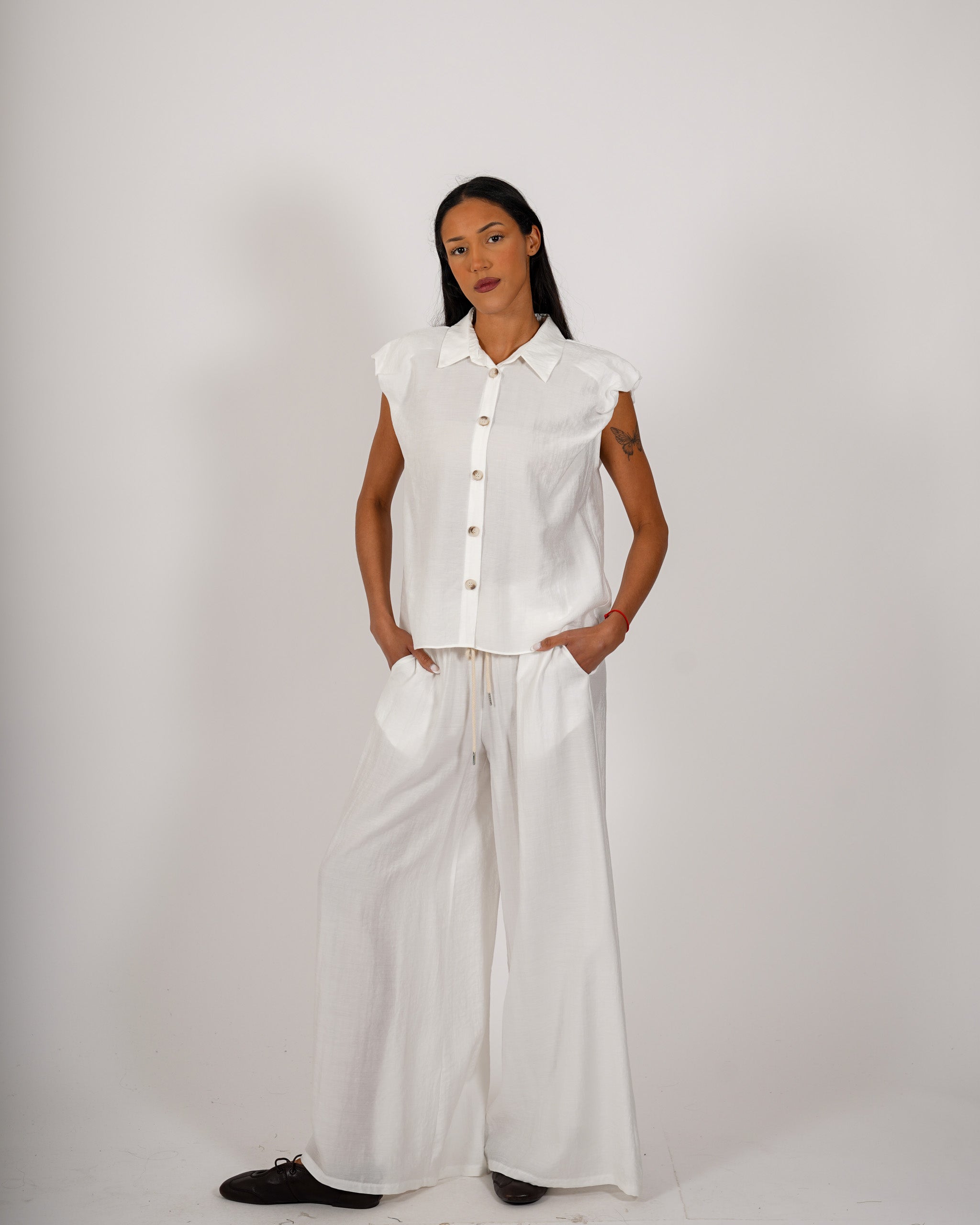 Camicia mezza manica in viscosa - Centrata