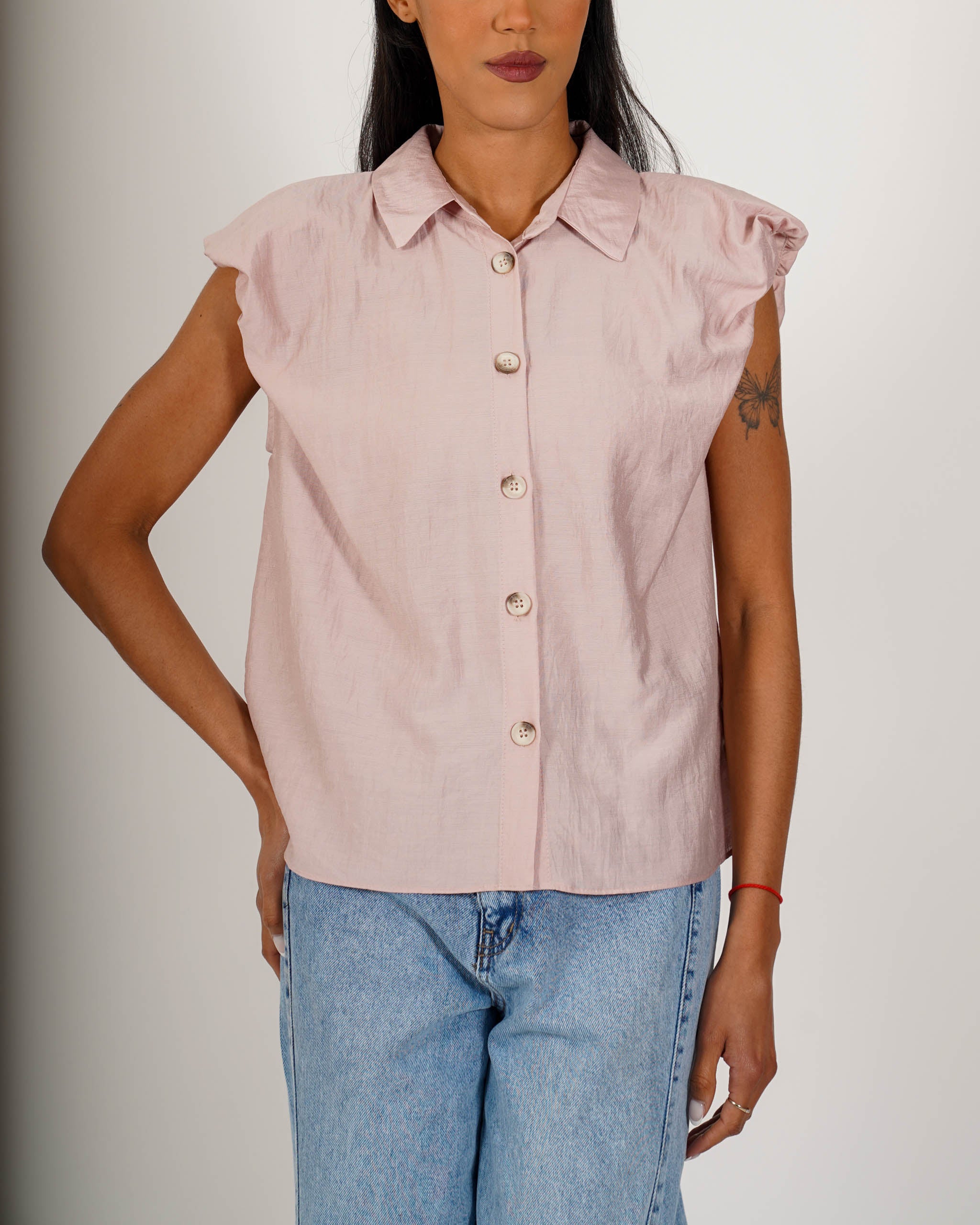 Camicia mezza manica in viscosa - Centrata