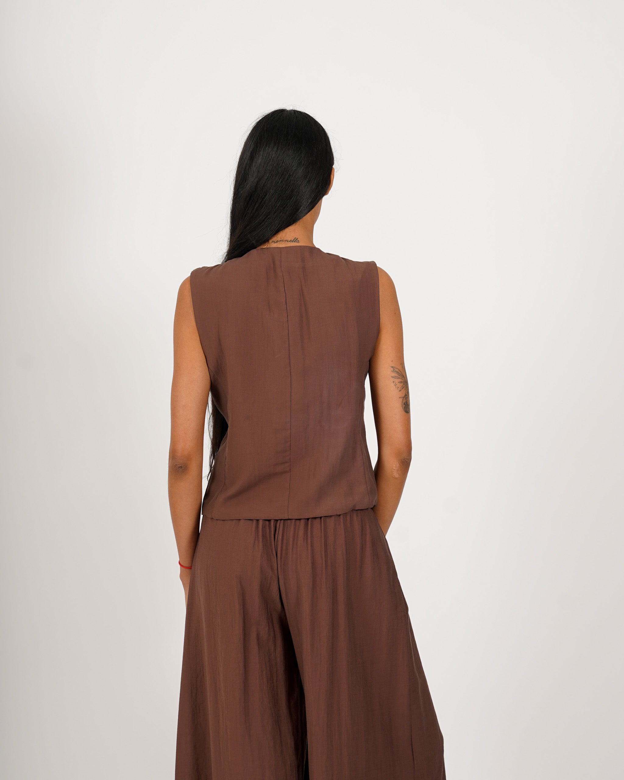 Gilet monopetto con chiusura laterale - Precisa