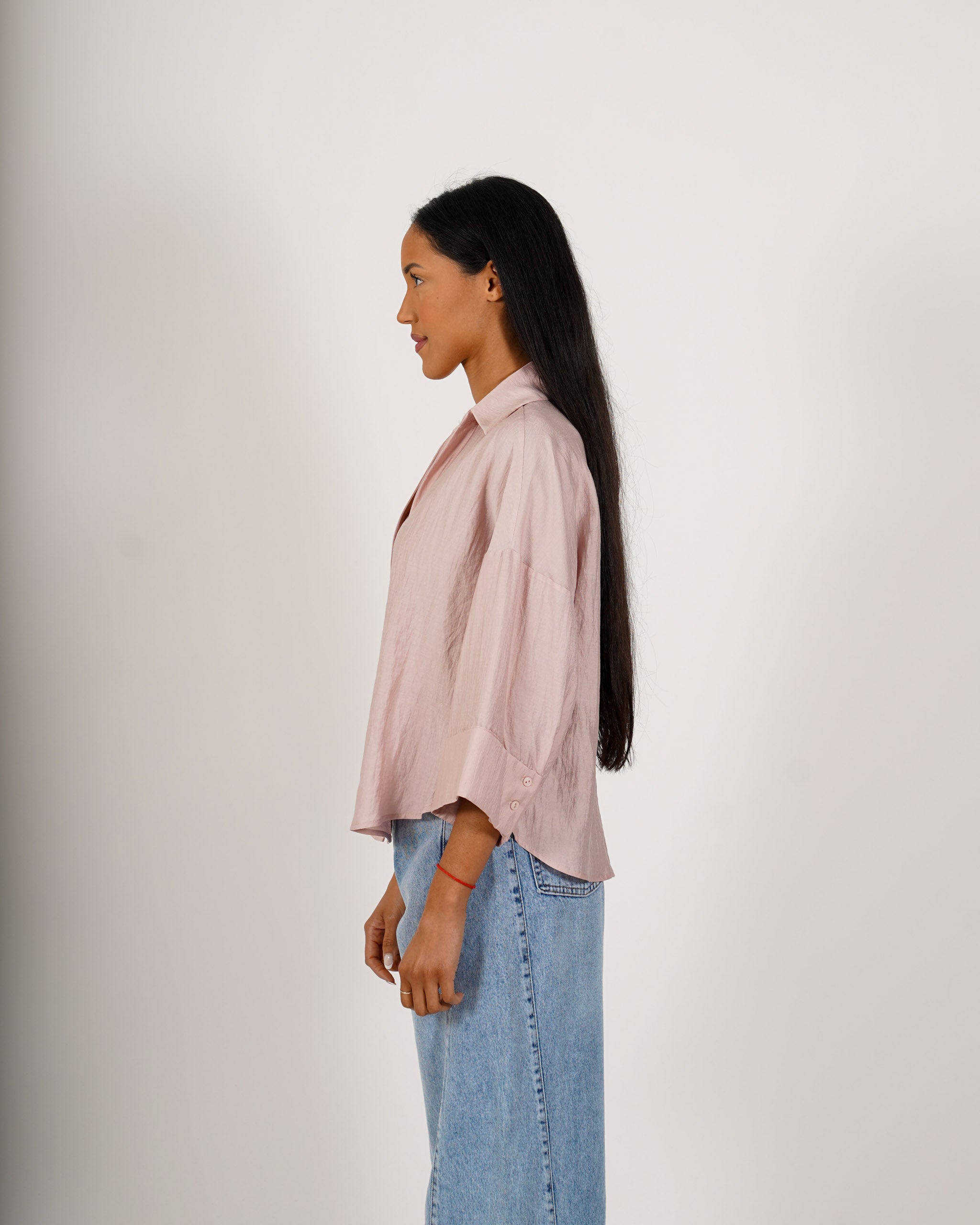 Camicia manica 3/4 in ecofibra - Heather