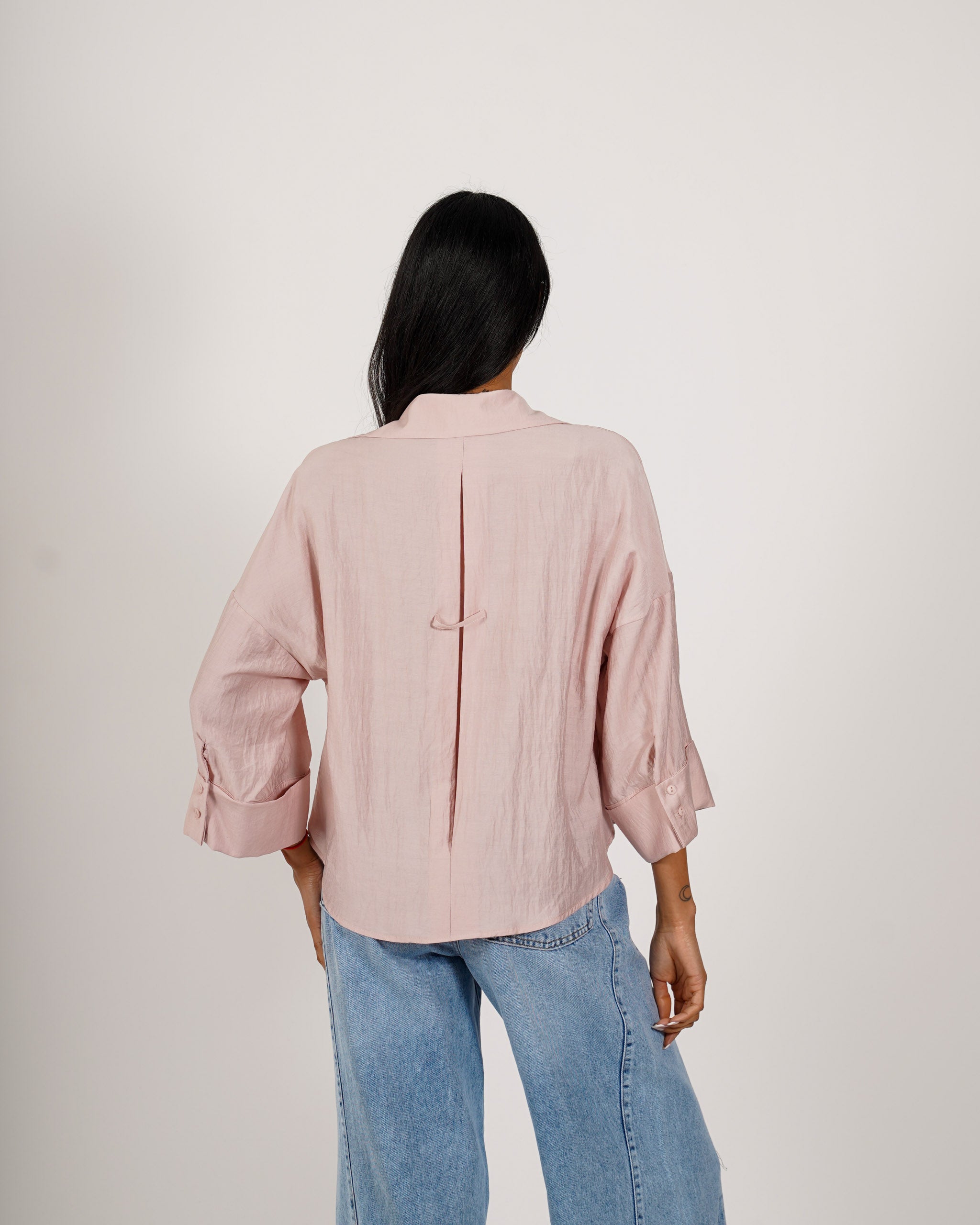 Camicia manica 3/4 in ecofibra - Heather