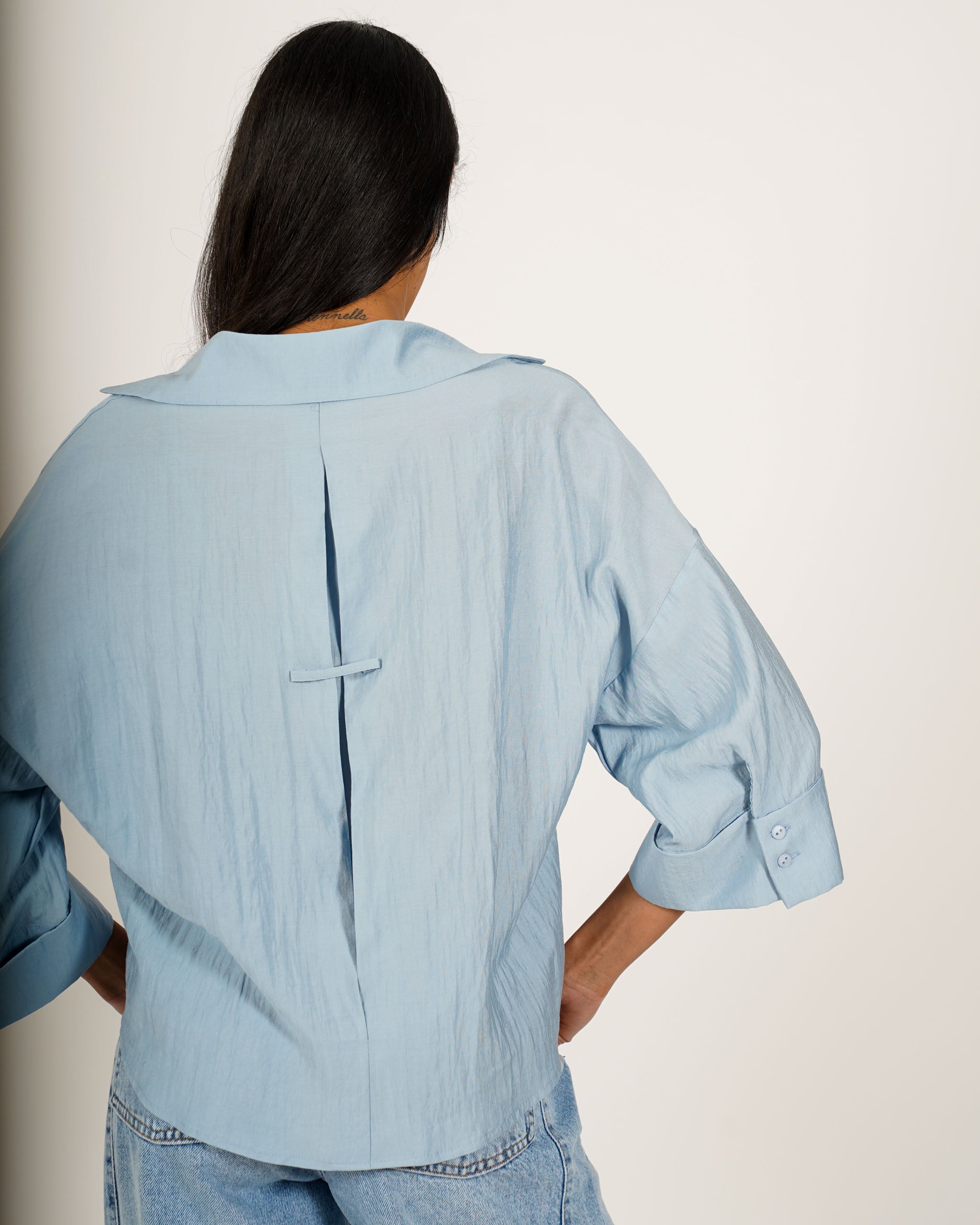 Camicia manica 3/4 in ecofibra - Heather