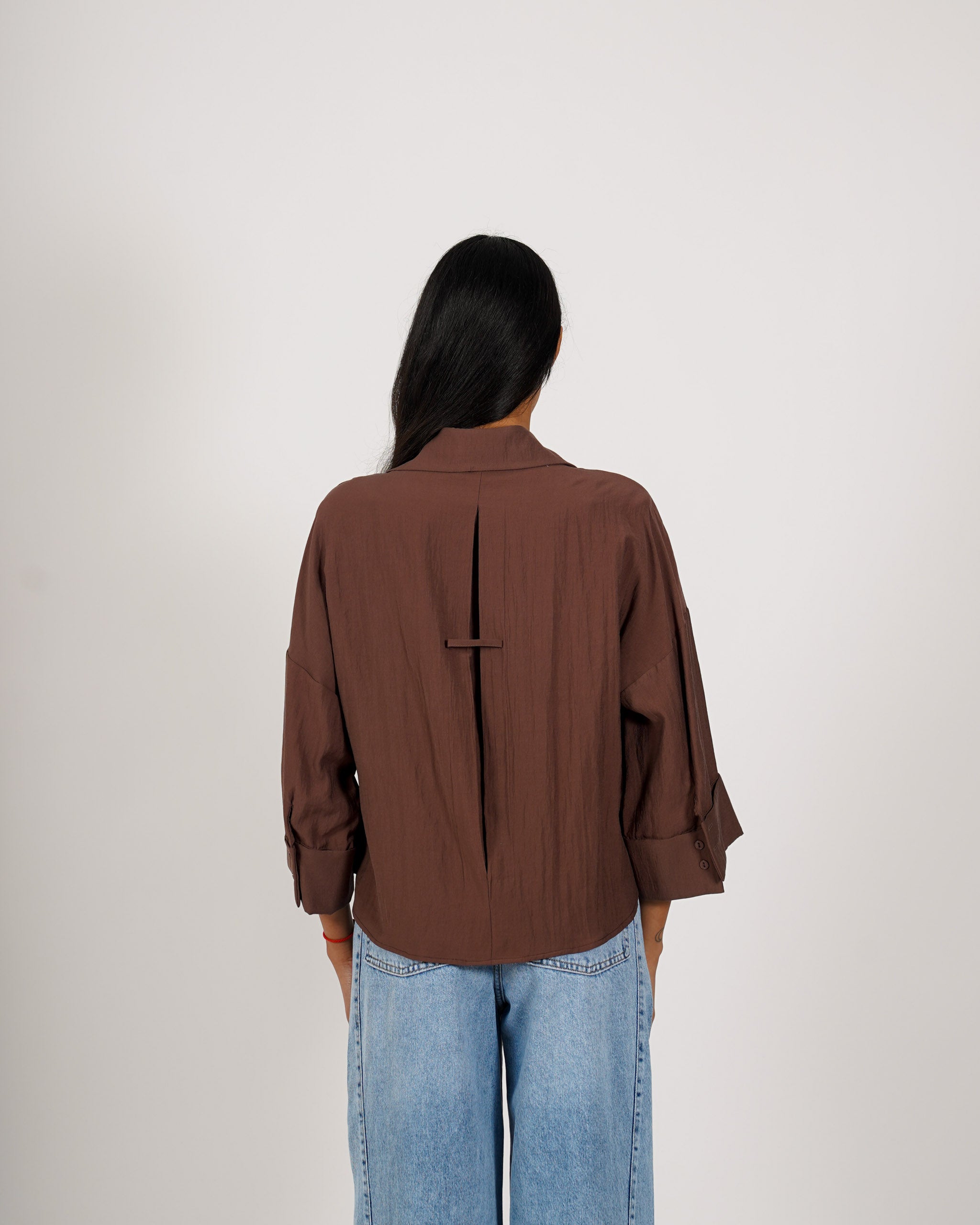 Camicia manica 3/4 in ecofibra - Heather