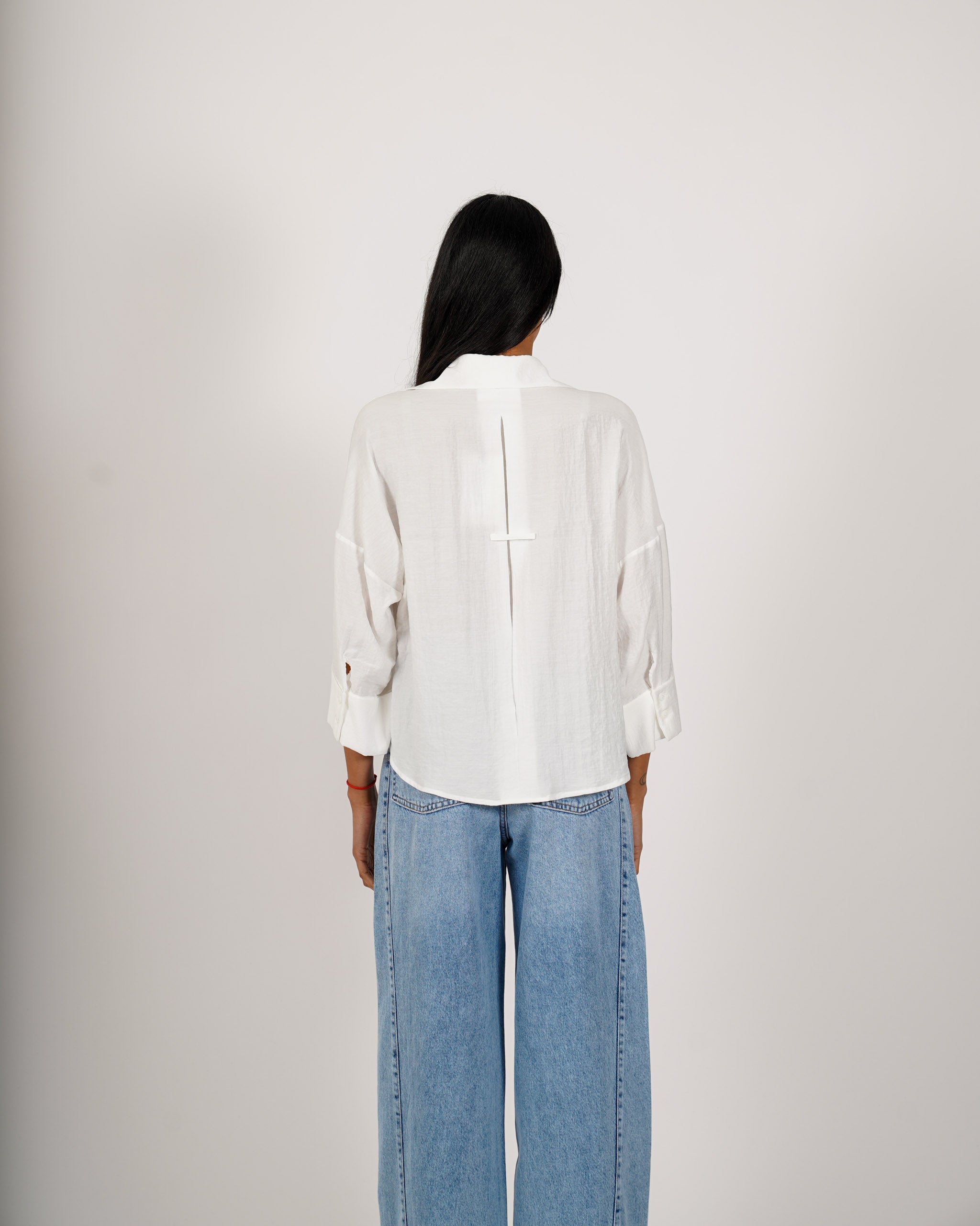 Camicia manica 3/4 in ecofibra - Heather