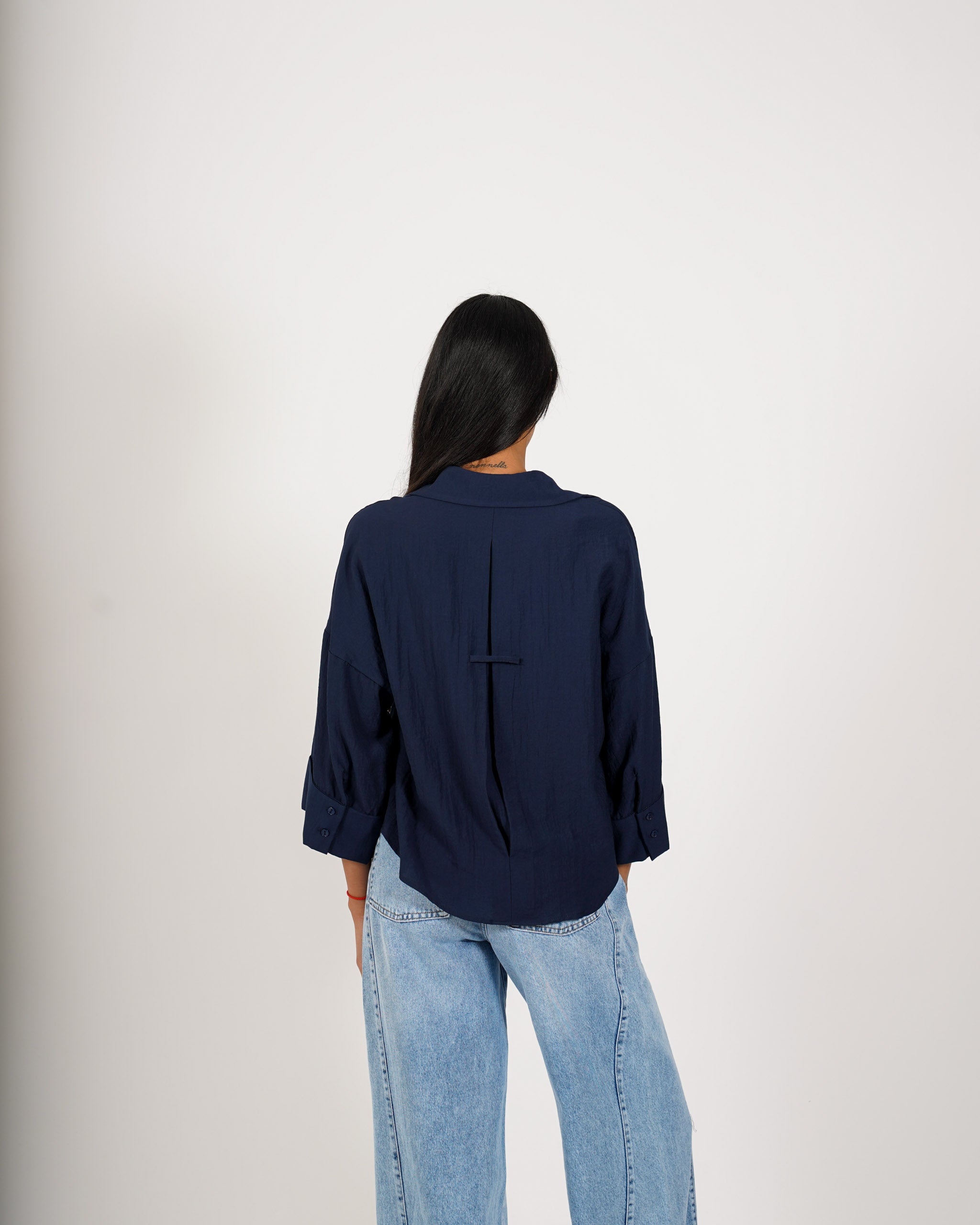 Camicia manica 3/4 in ecofibra - Heather