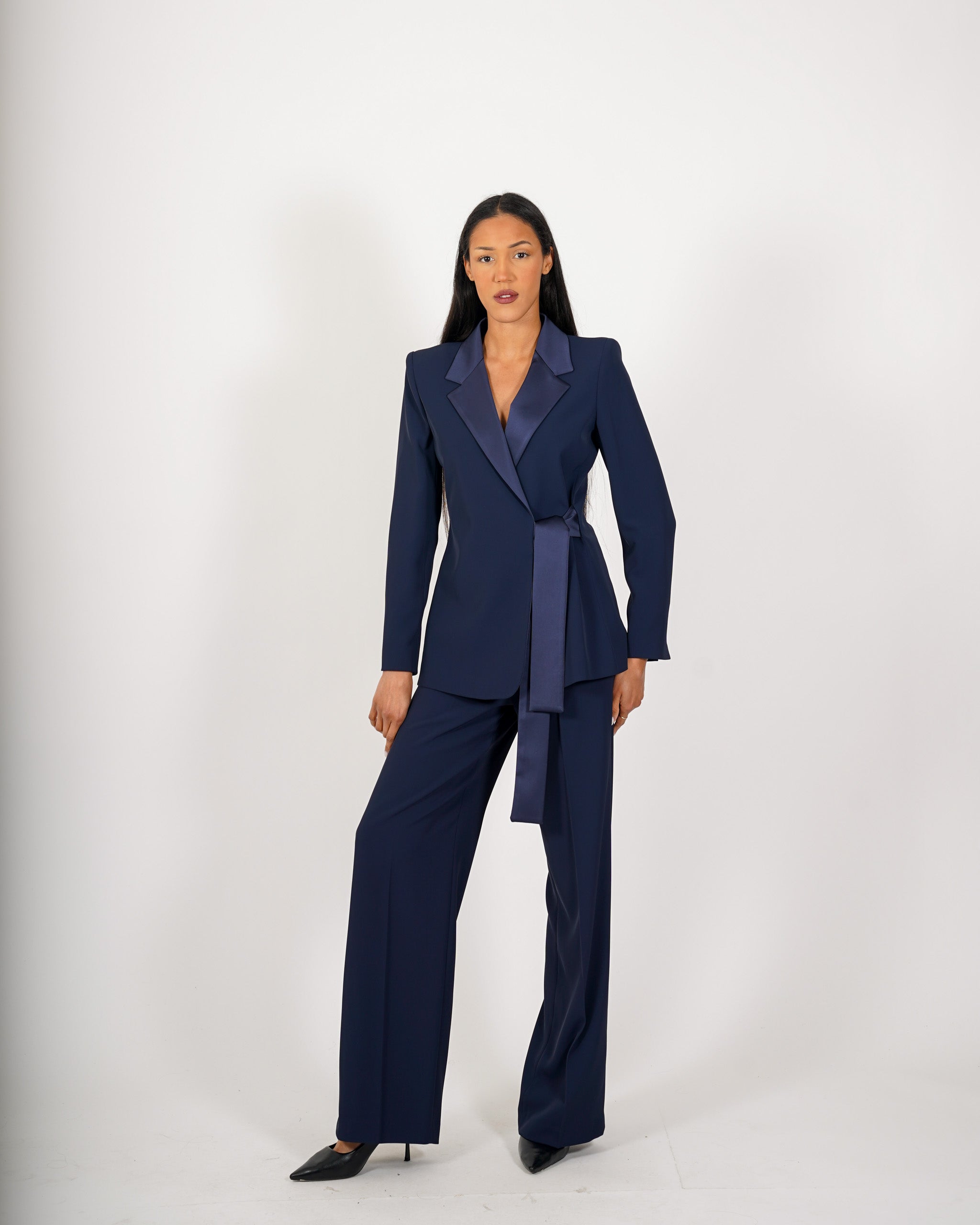Pantaloni regular fit in tessuto crepe - Giovanna