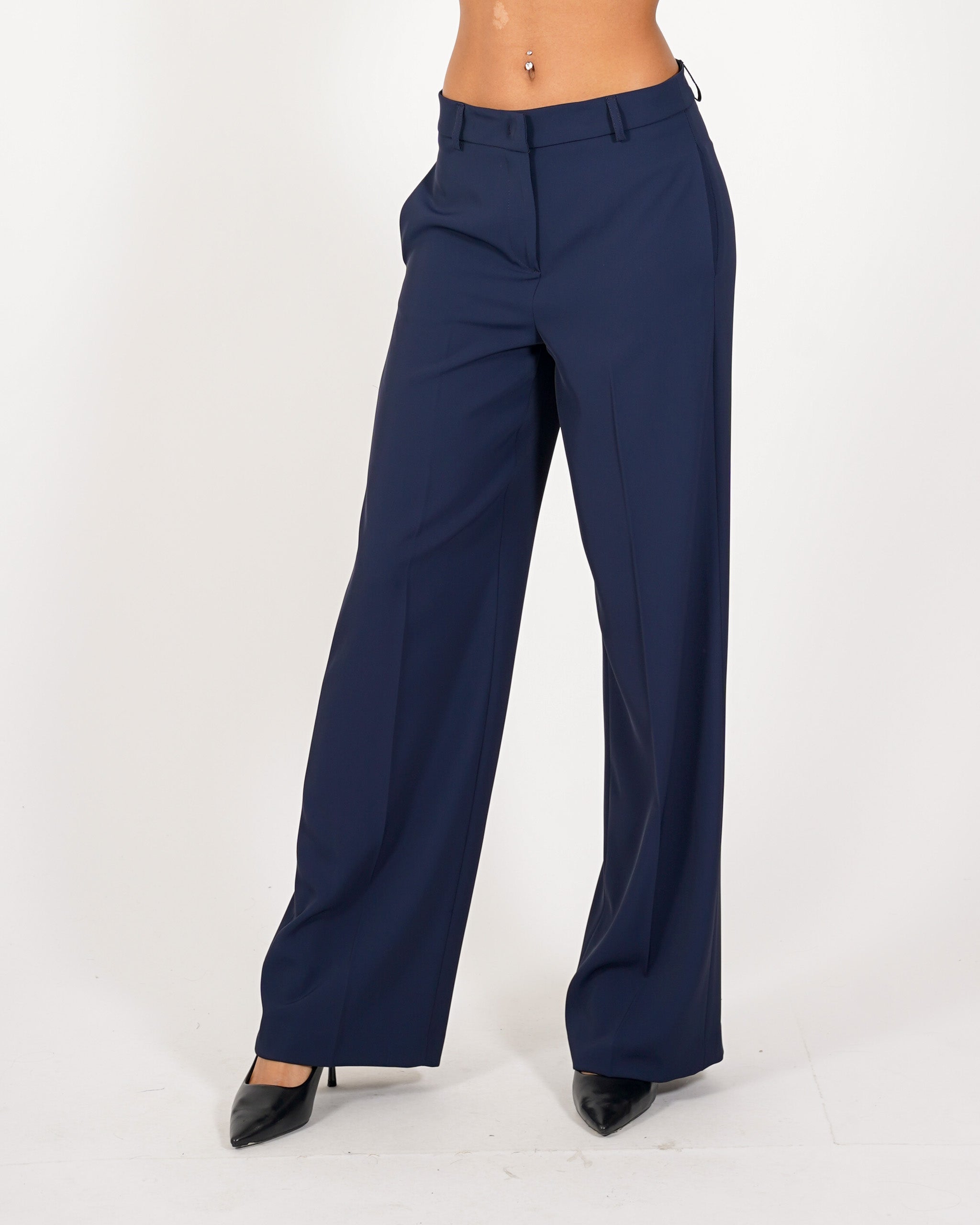 Pantaloni regular fit in tessuto crepe - Giovanna
