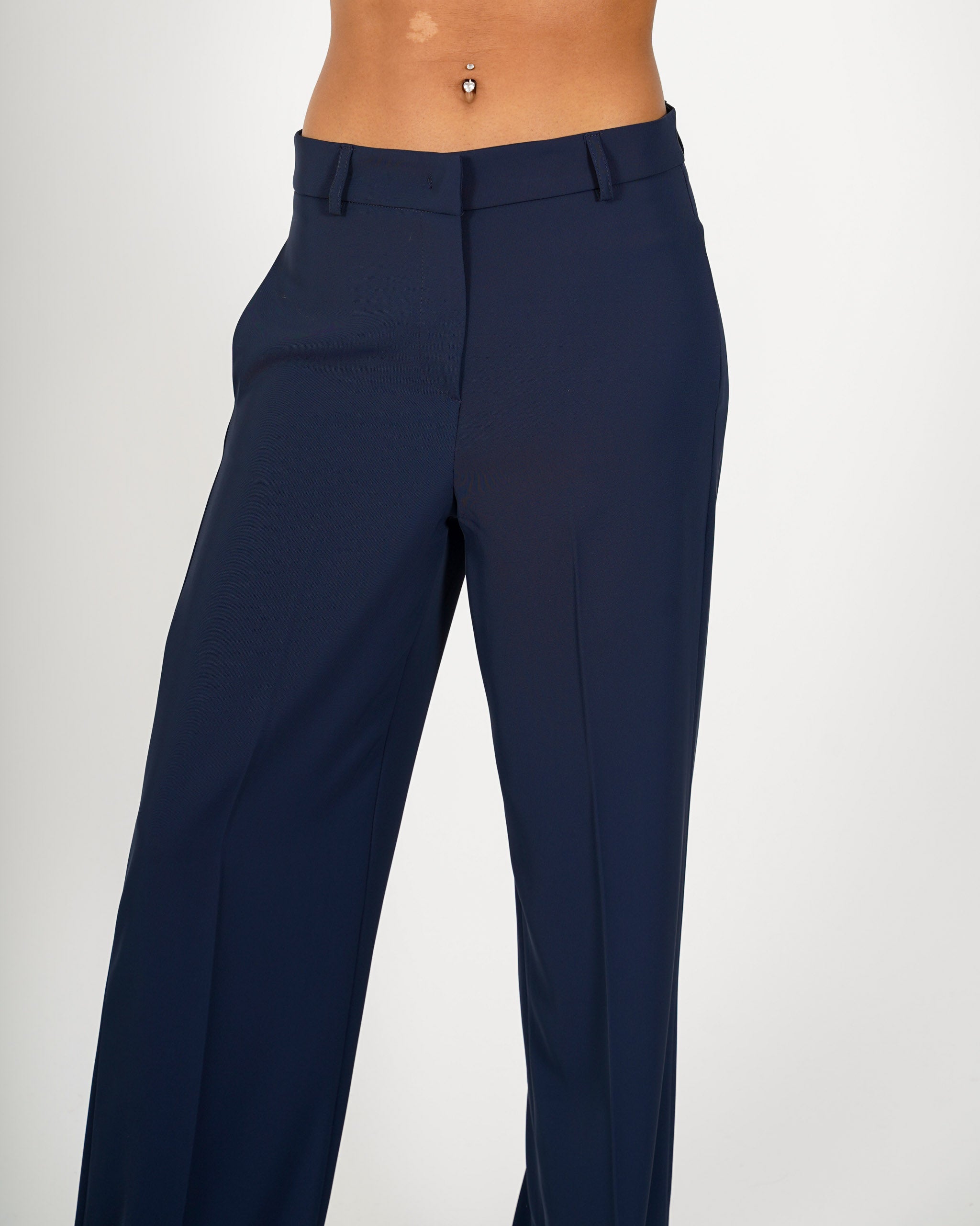 Pantaloni regular fit in tessuto crepe - Giovanna