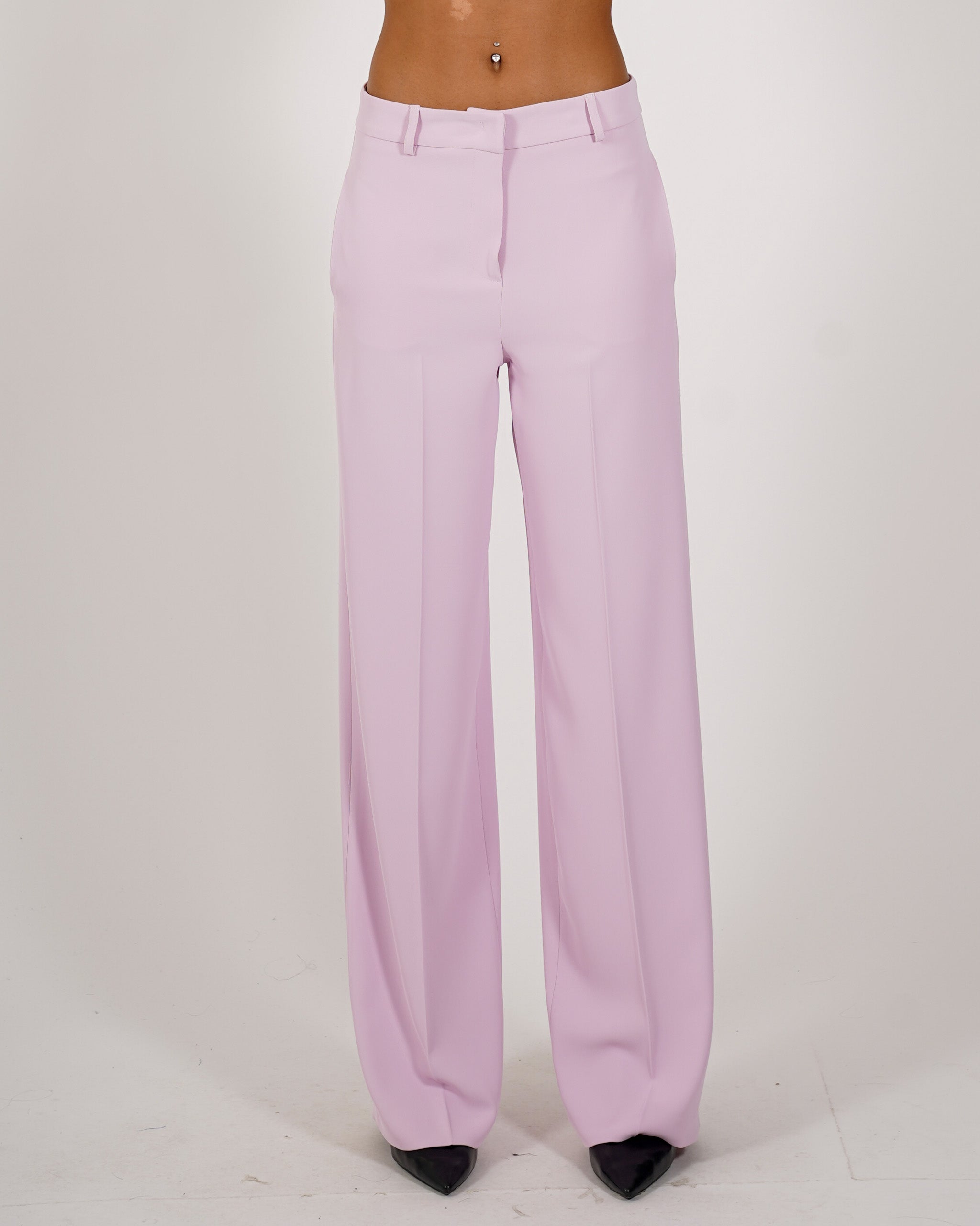 Pantaloni regular fit in tessuto crepe - Giovanna