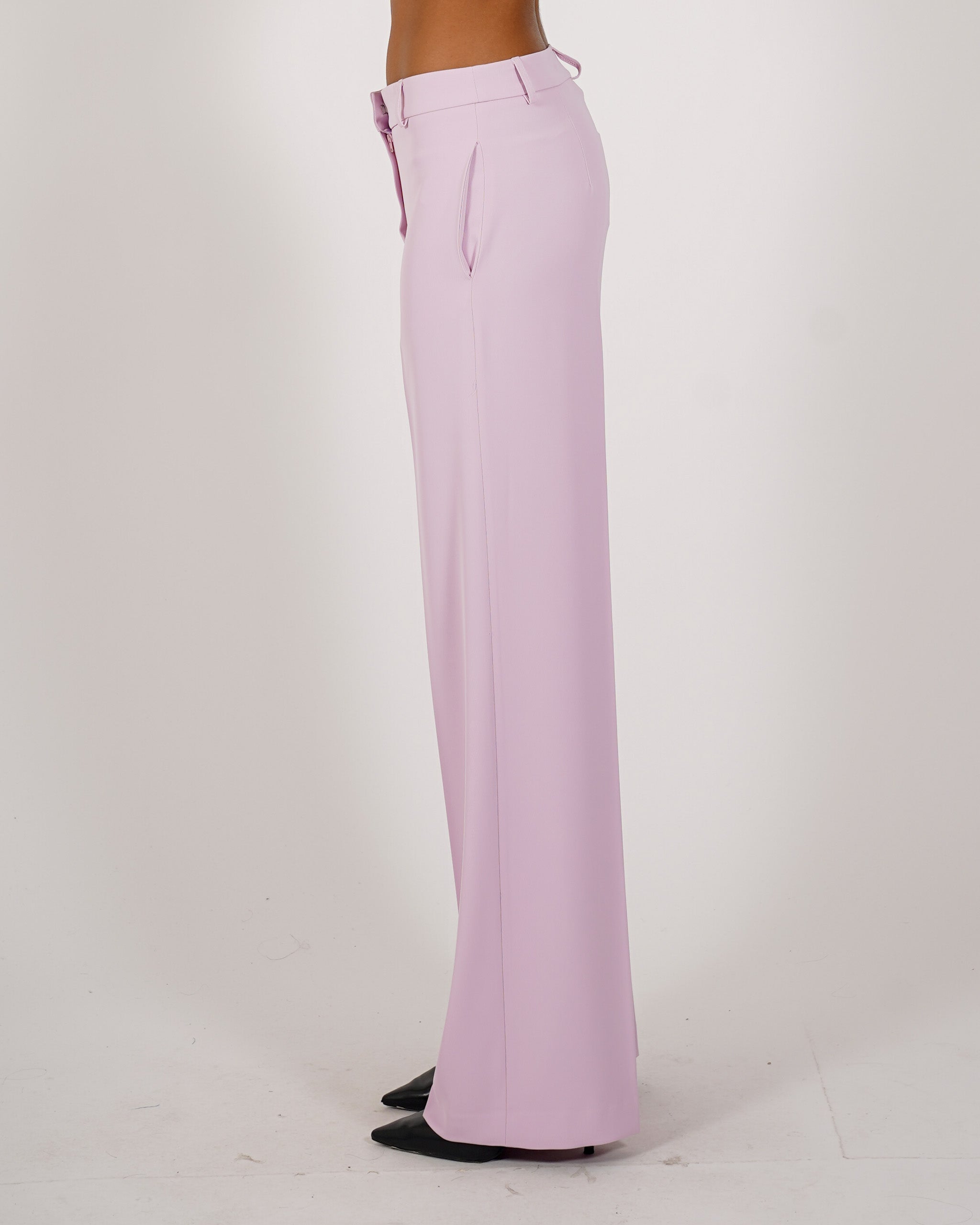 Pantaloni regular fit in tessuto crepe - Giovanna