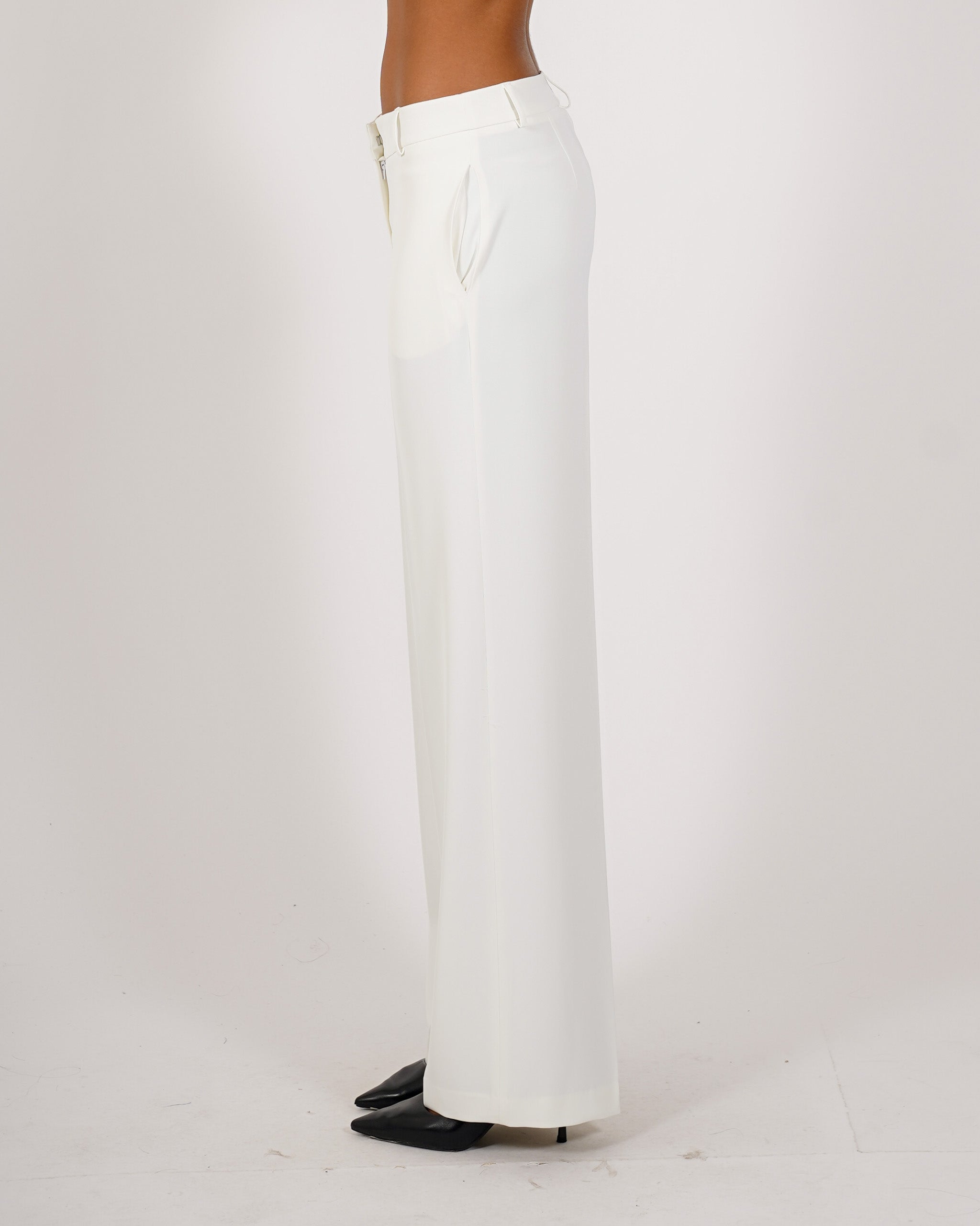 Pantaloni regular fit in tessuto crepe - Giovanna