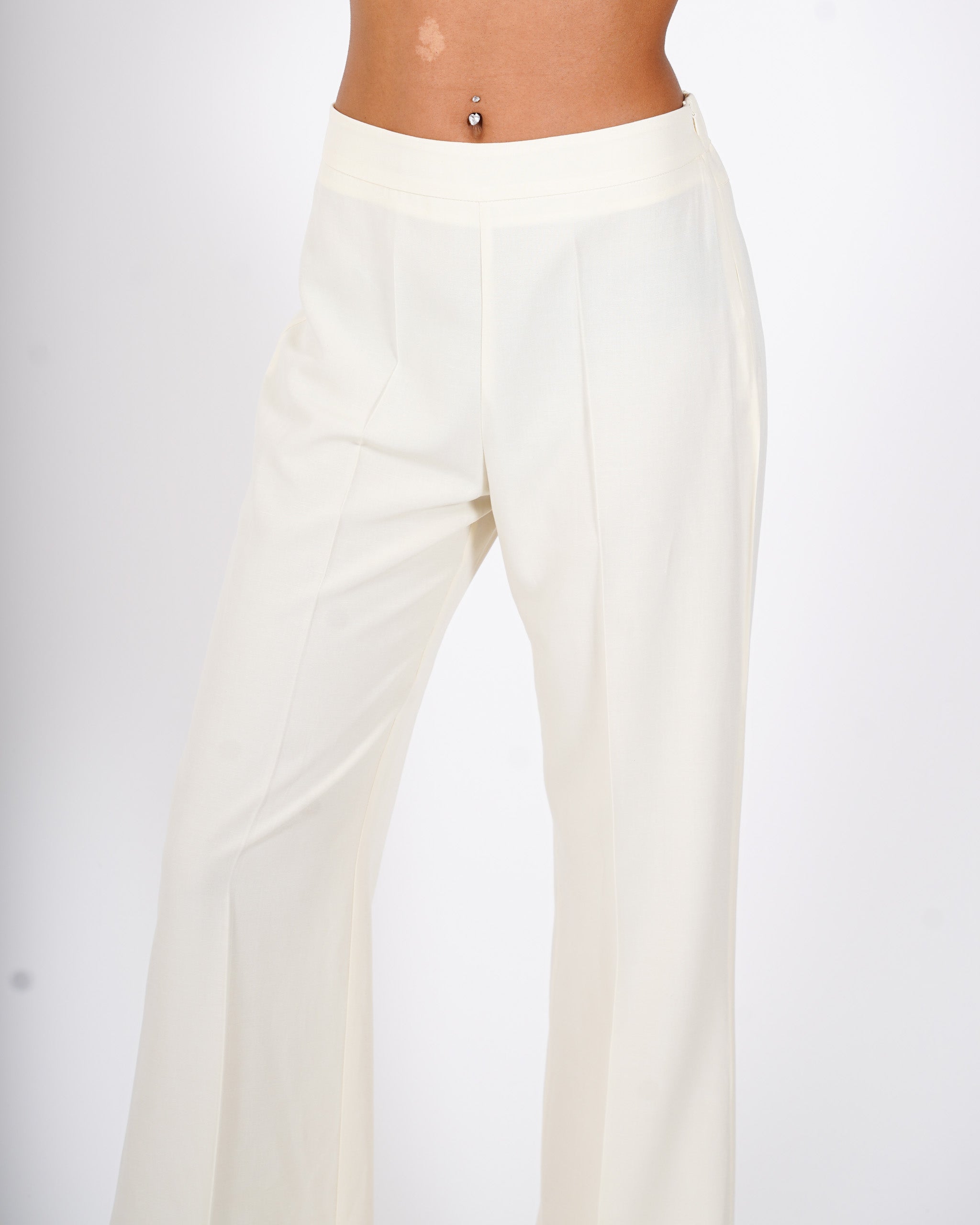 Pantaloni regular fit misto lino - Ingorda