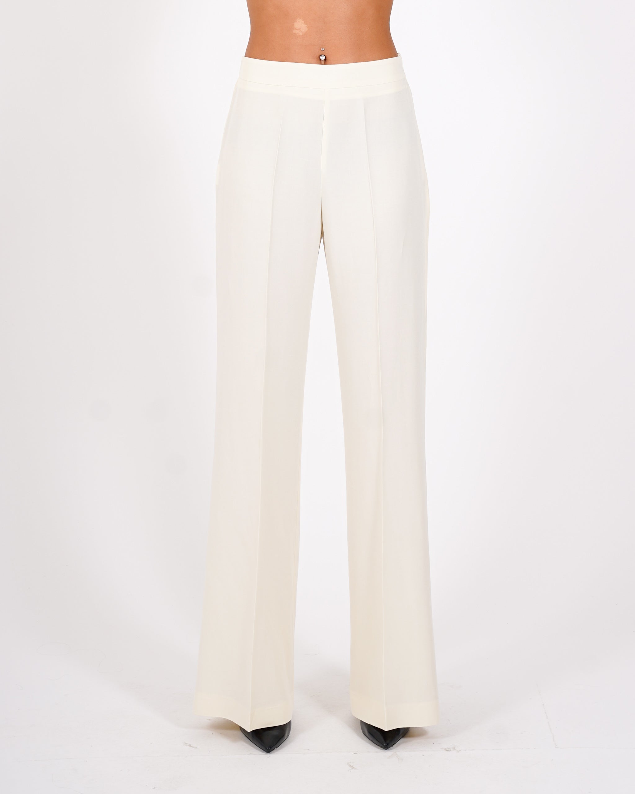 Pantaloni regular fit misto lino - Ingorda