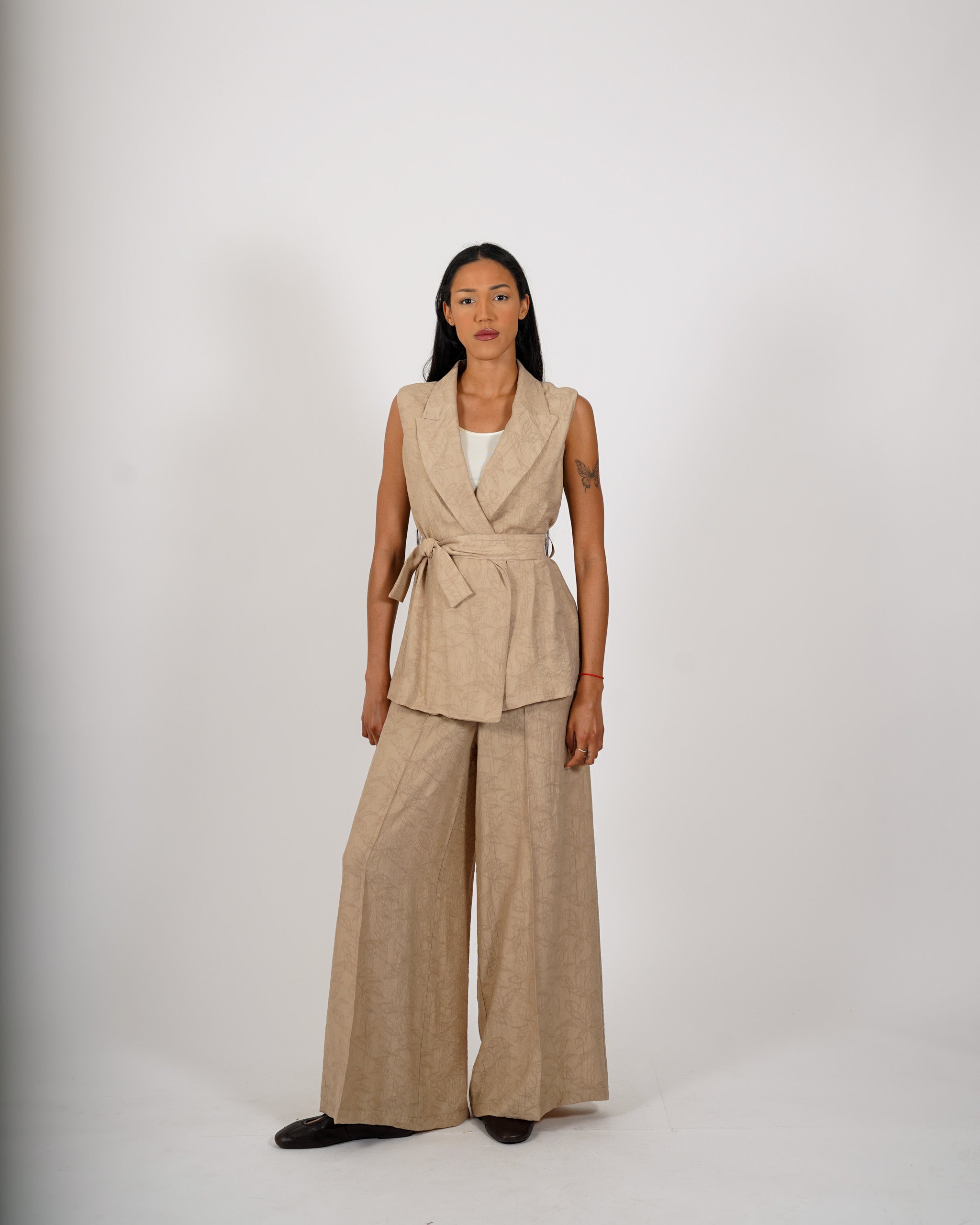 Coordinato gilet monopetto e pantalone regular fit - Moretta