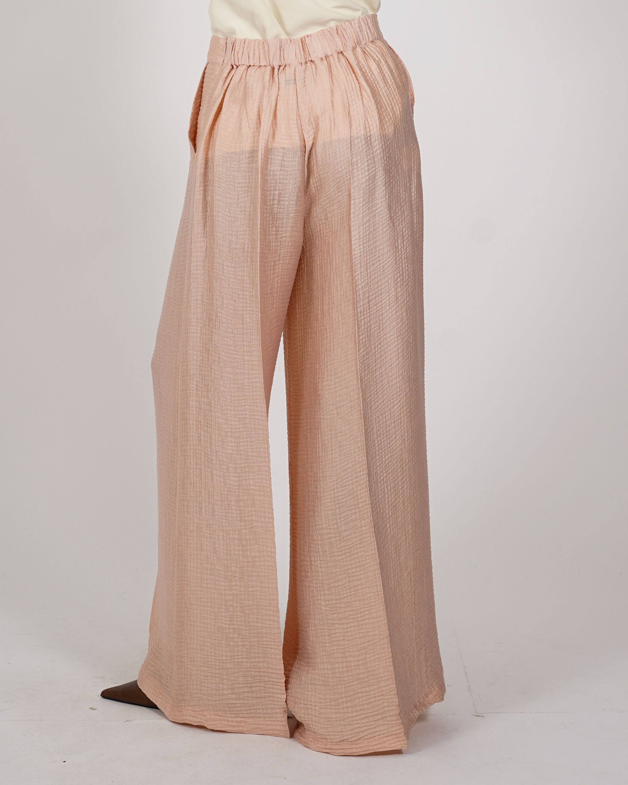 Coordinato giacca e pantaloni in viscosa - Castana