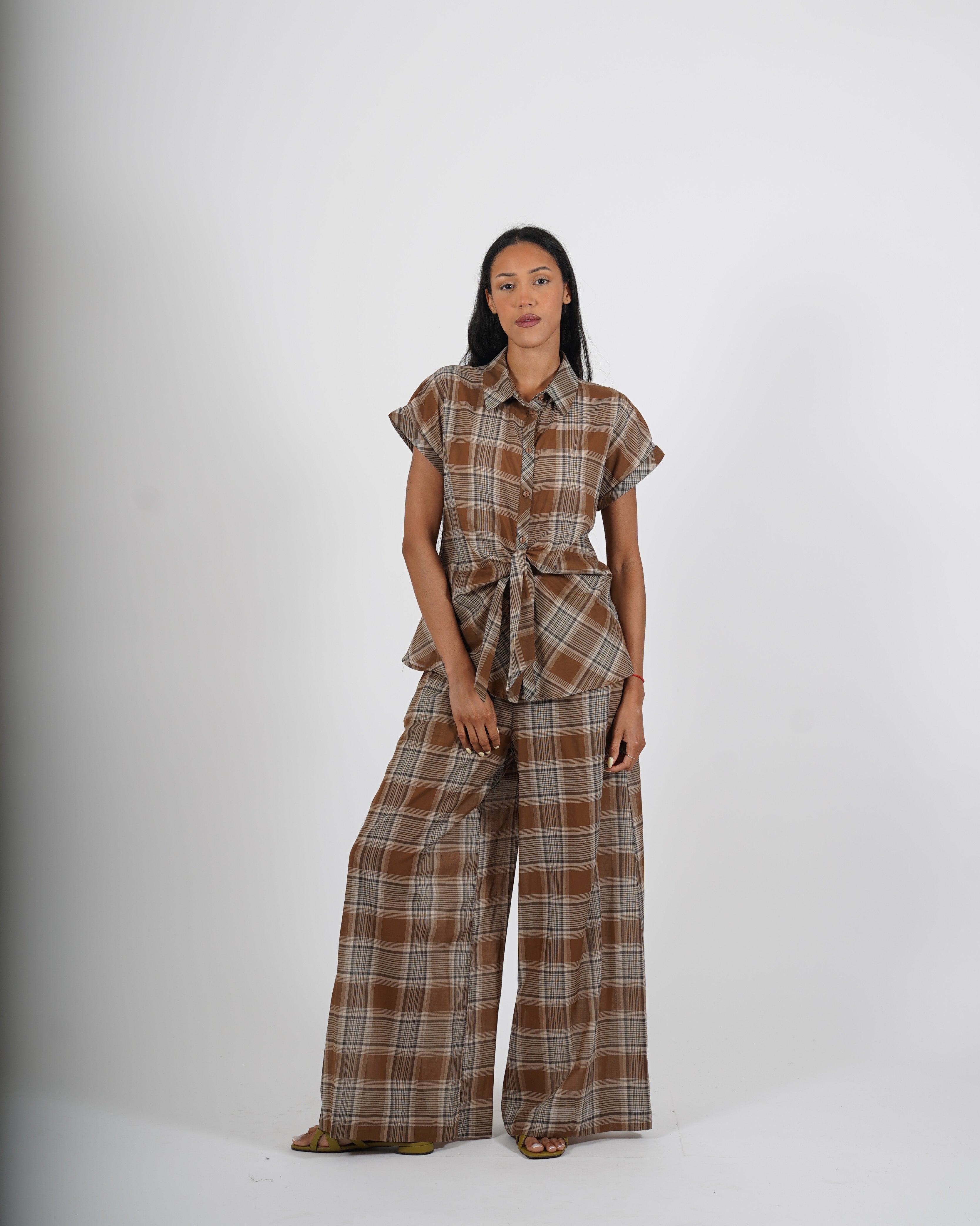 Pantaloni con baschina e gamba larga - Dispettosa