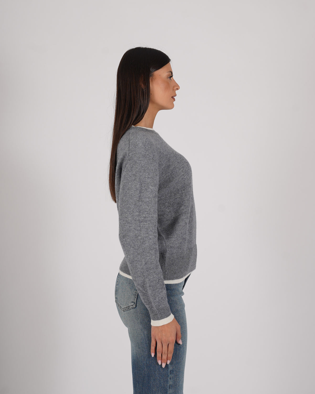 Maglia girocollo con dettaglio sul collo e fondo - Tiepida