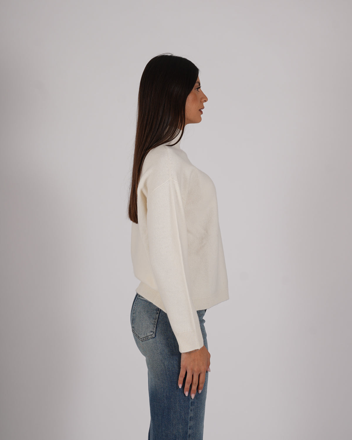 Maglia collo alto in mano lana - Migliana