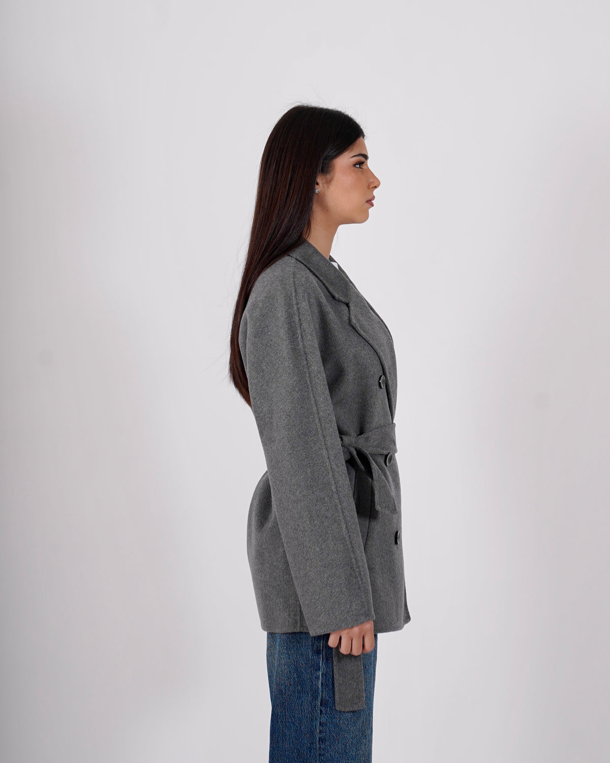 Caban doppio petto in double di lana - Tardiva