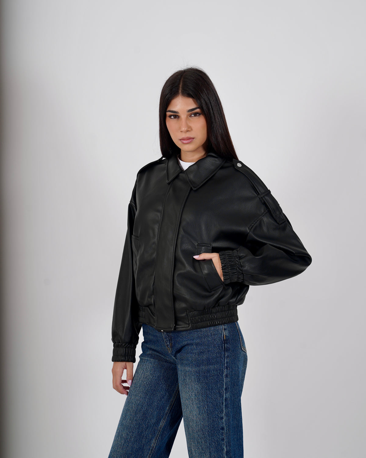 Bomber over in ecopelle - Lisandra