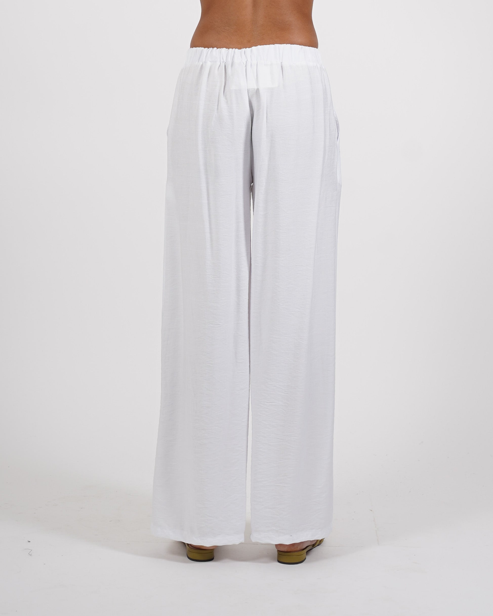 Pantaloni con baschina e gamba larga - Concetta