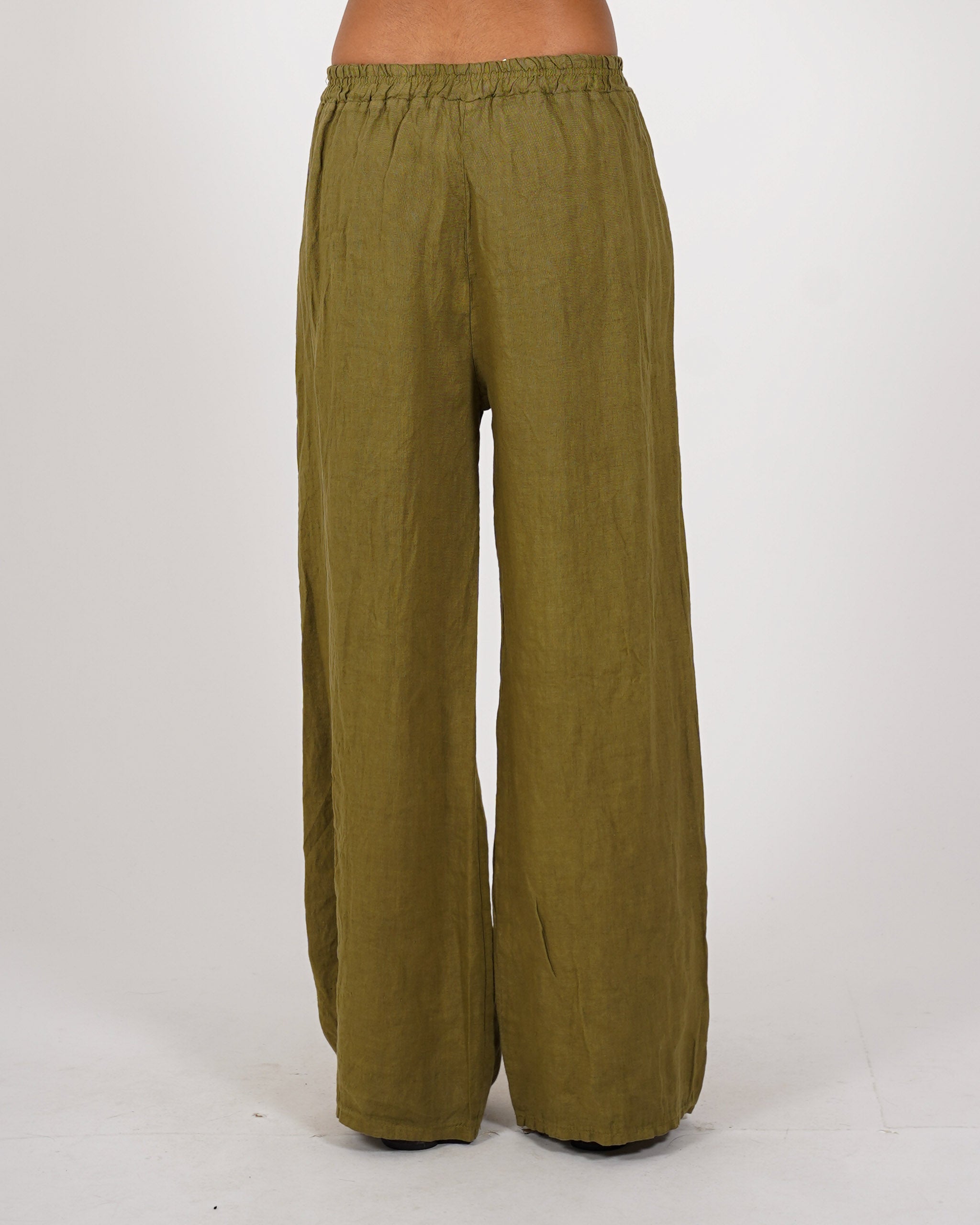 Pantaloni con ricamo elastico in vita e coulisse - Galletti