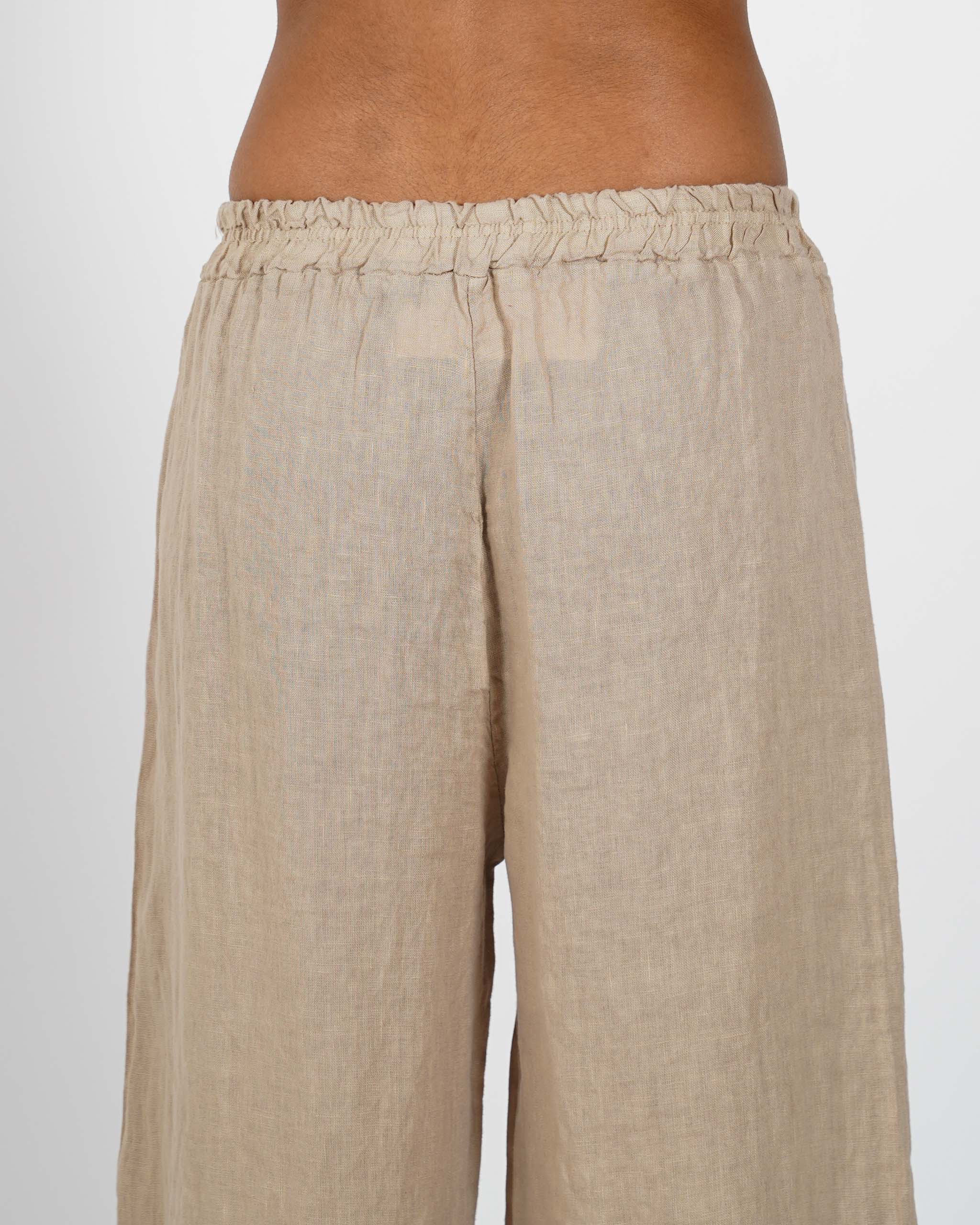 Pantaloni con ricamo elastico in vita e coulisse - Galletti
