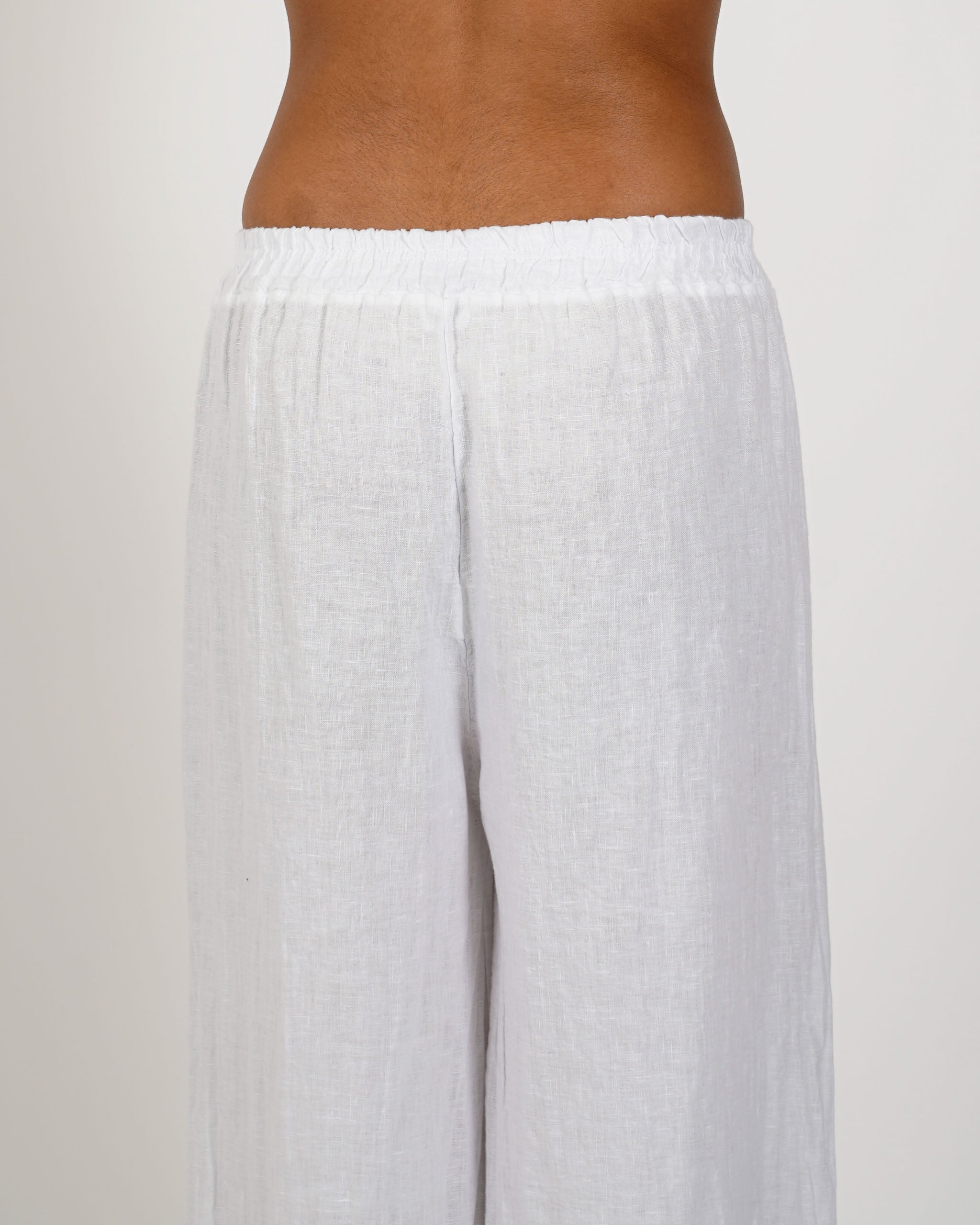 Pantaloni con ricamo elastico in vita e coulisse - Galletti