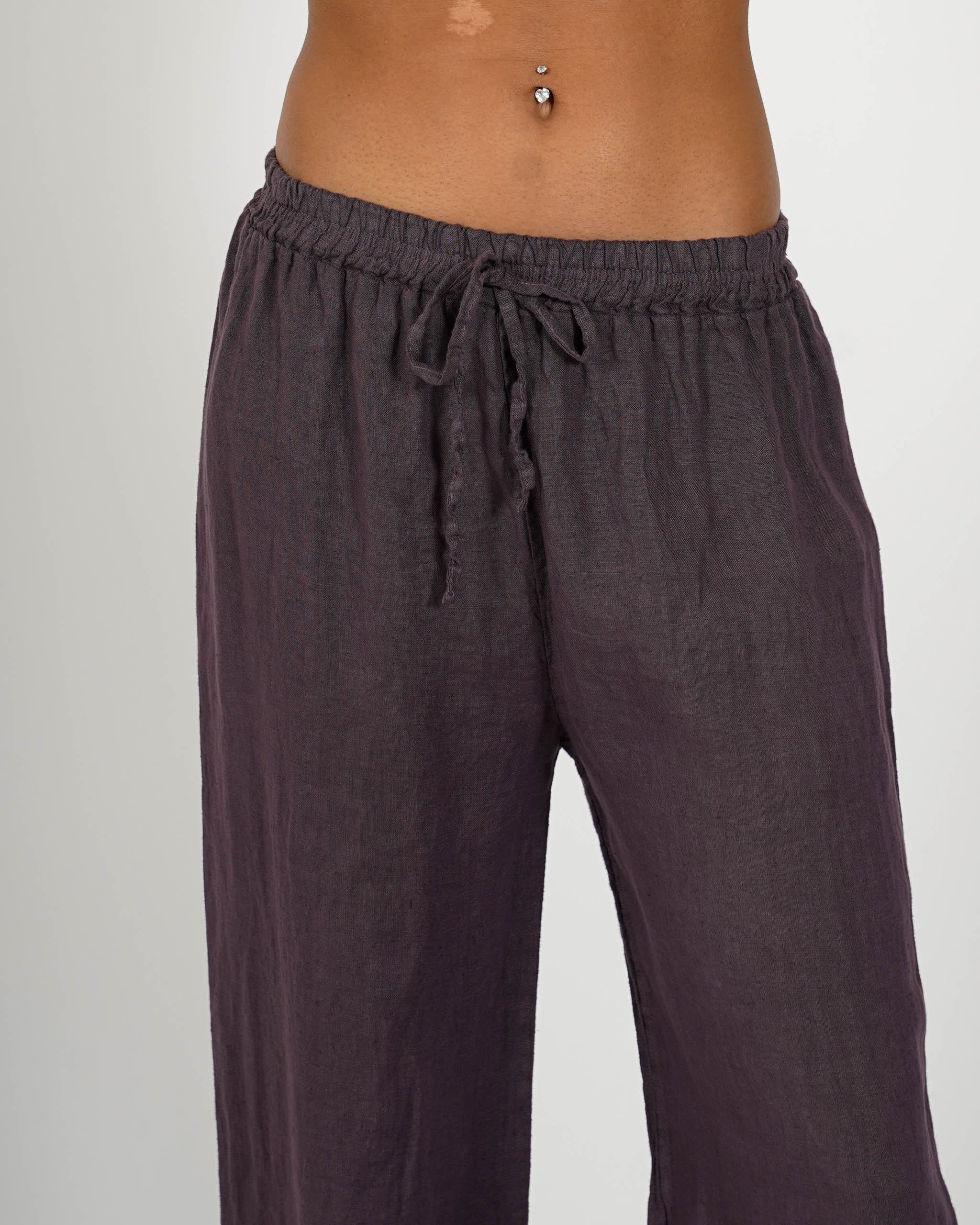 Pantaloni con ricamo elastico in vita e coulisse - Galletti