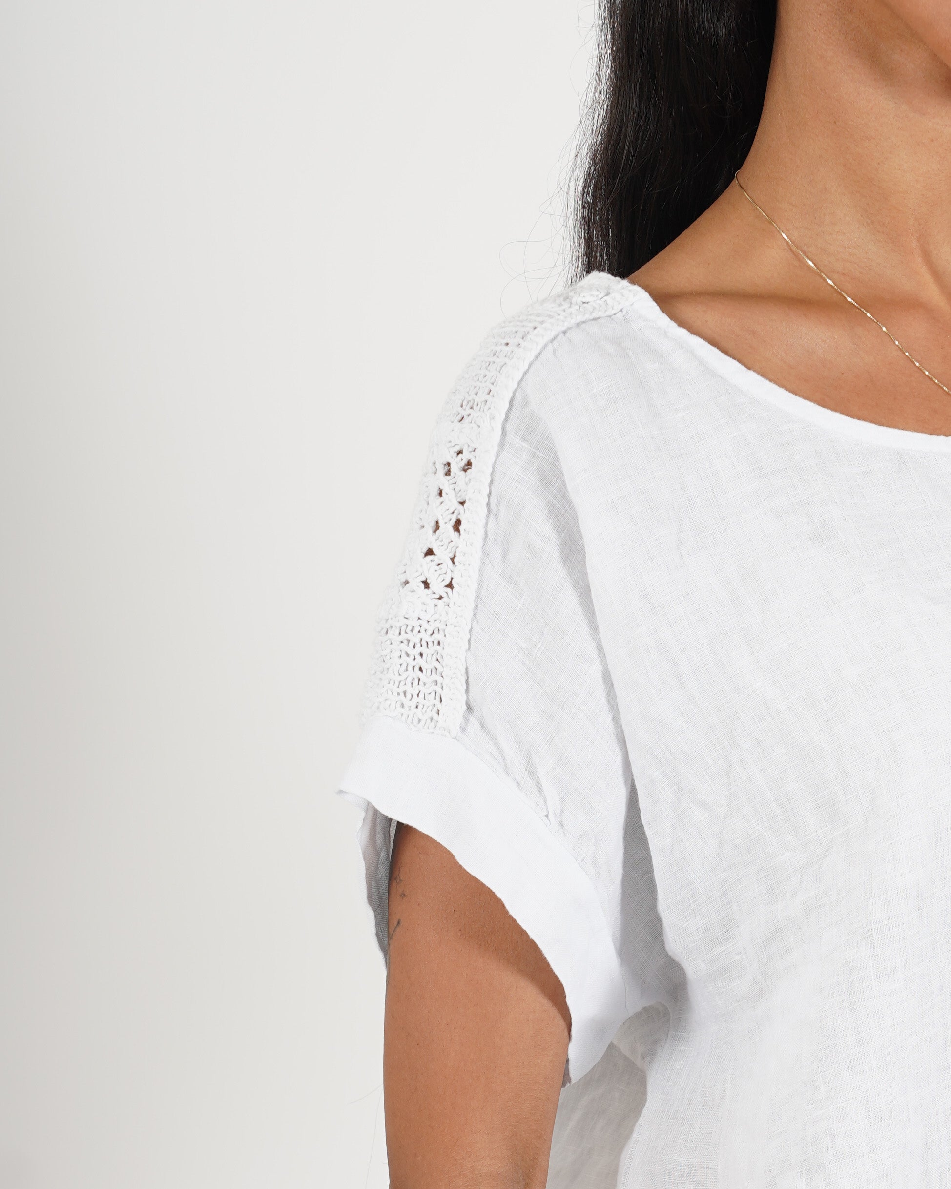 Coordinato blusa e bermuda in lino - Shelly