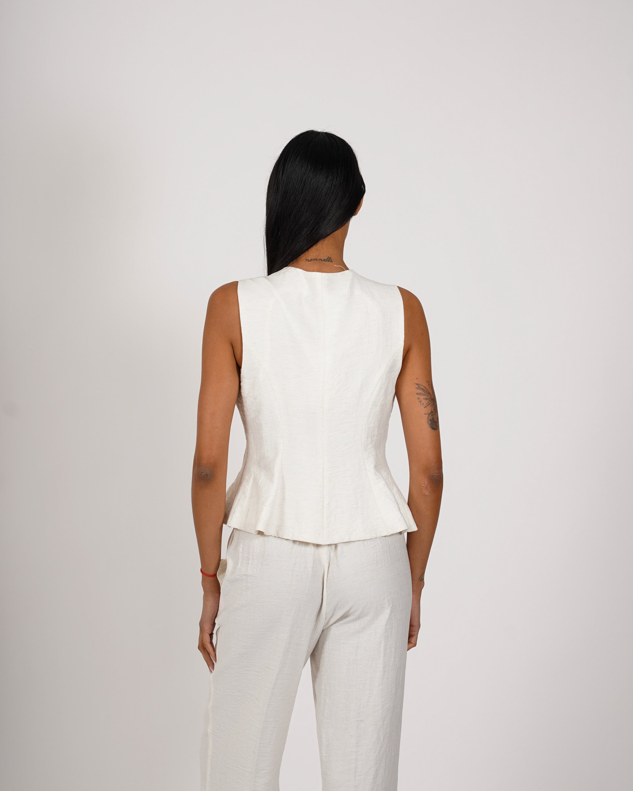 Coordinato gilet monopetto e pantalone regular fit - Filly