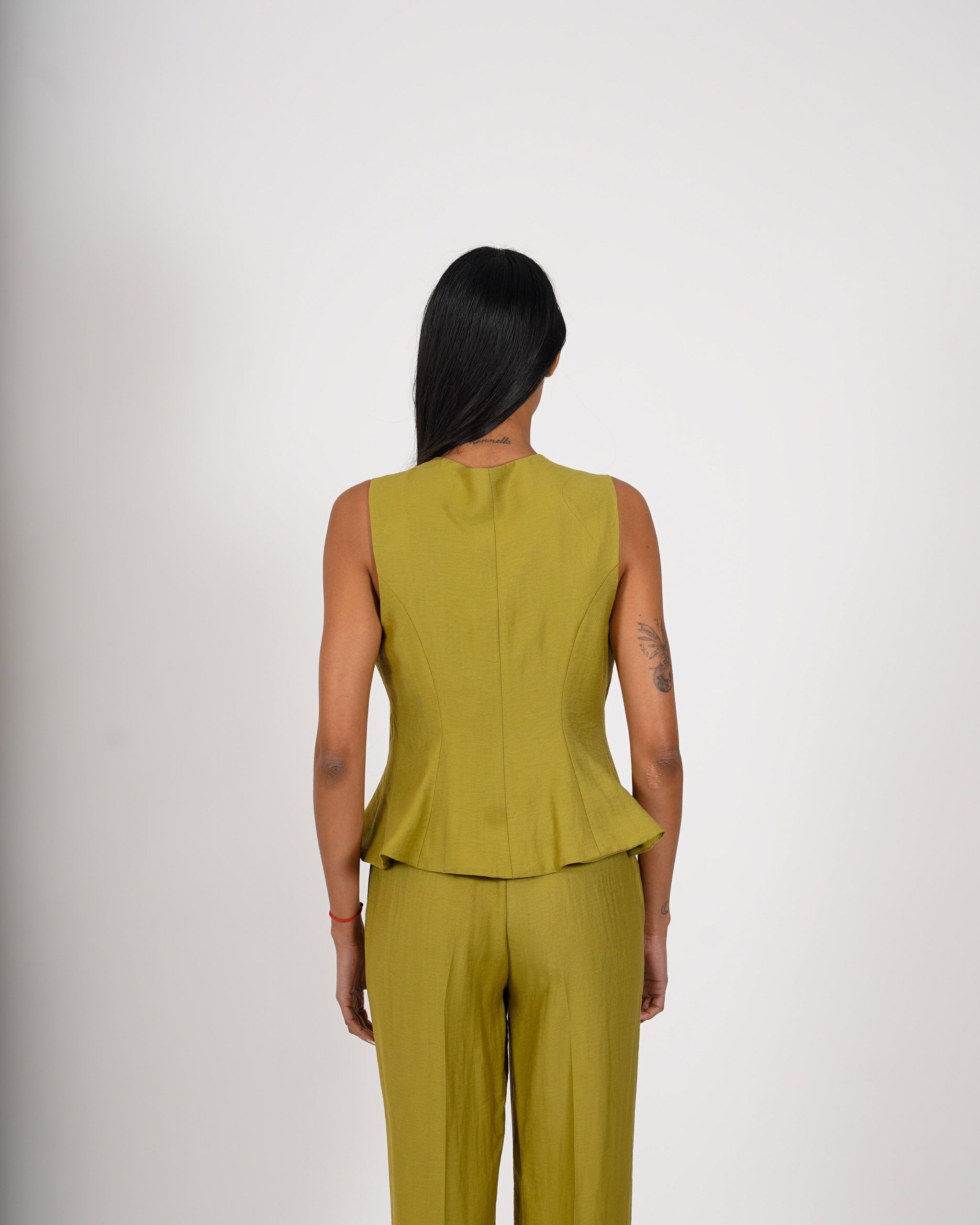 Coordinato gilet monopetto e pantalone regular fit - Filly