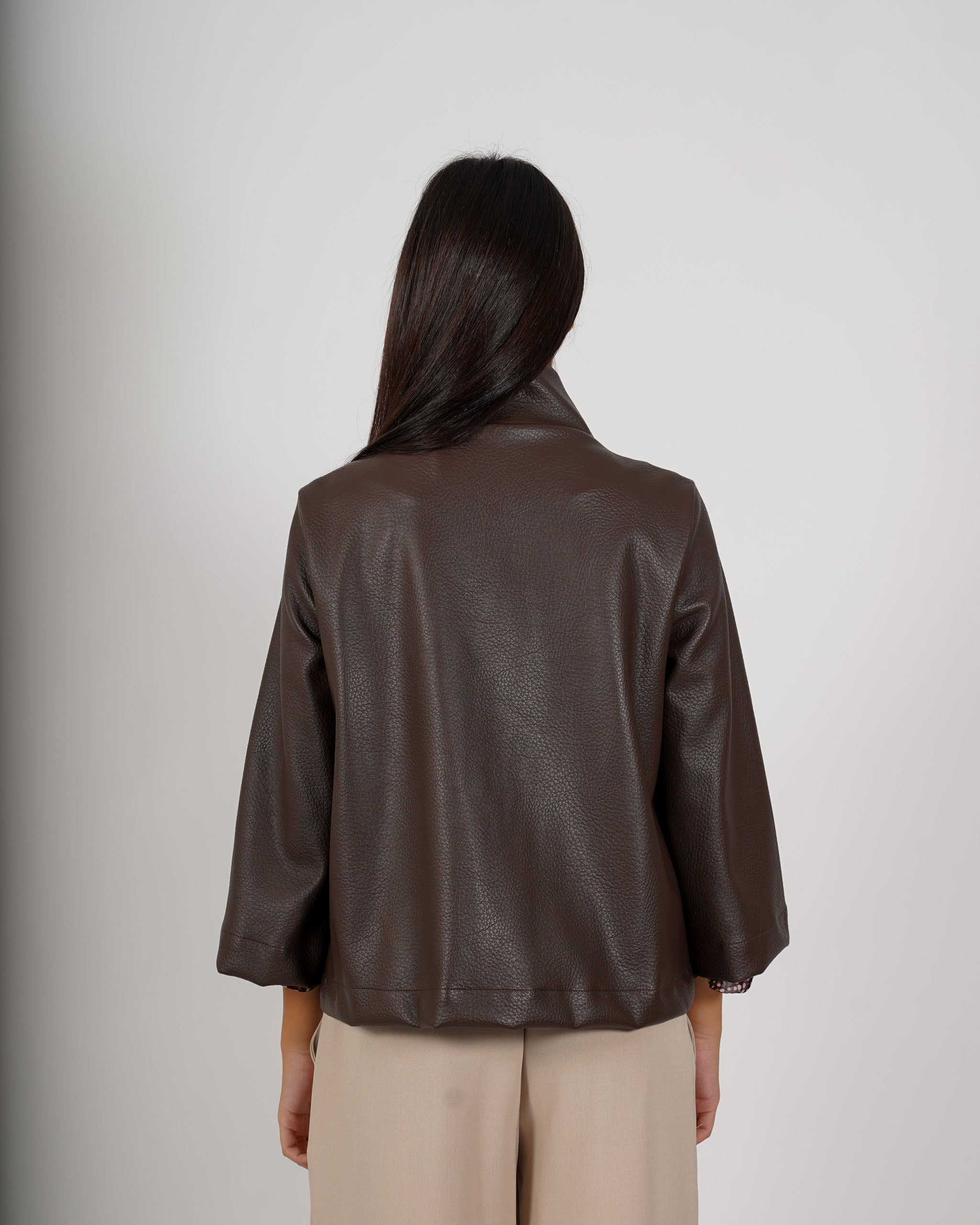 Caban con zip in ecopelle - Calamita